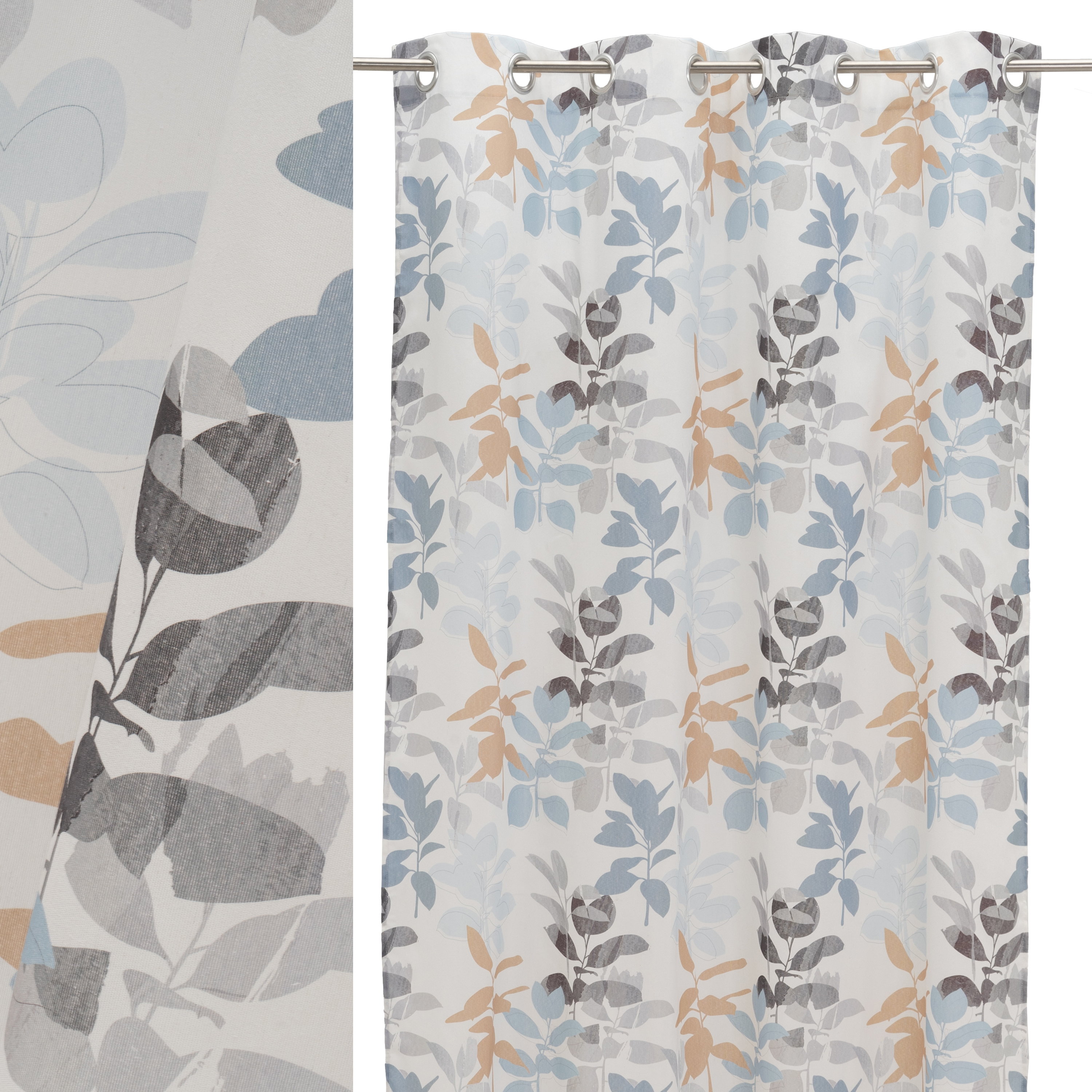 CORTINA LONETA IMPRESO BROTE I 140 X 260 CM