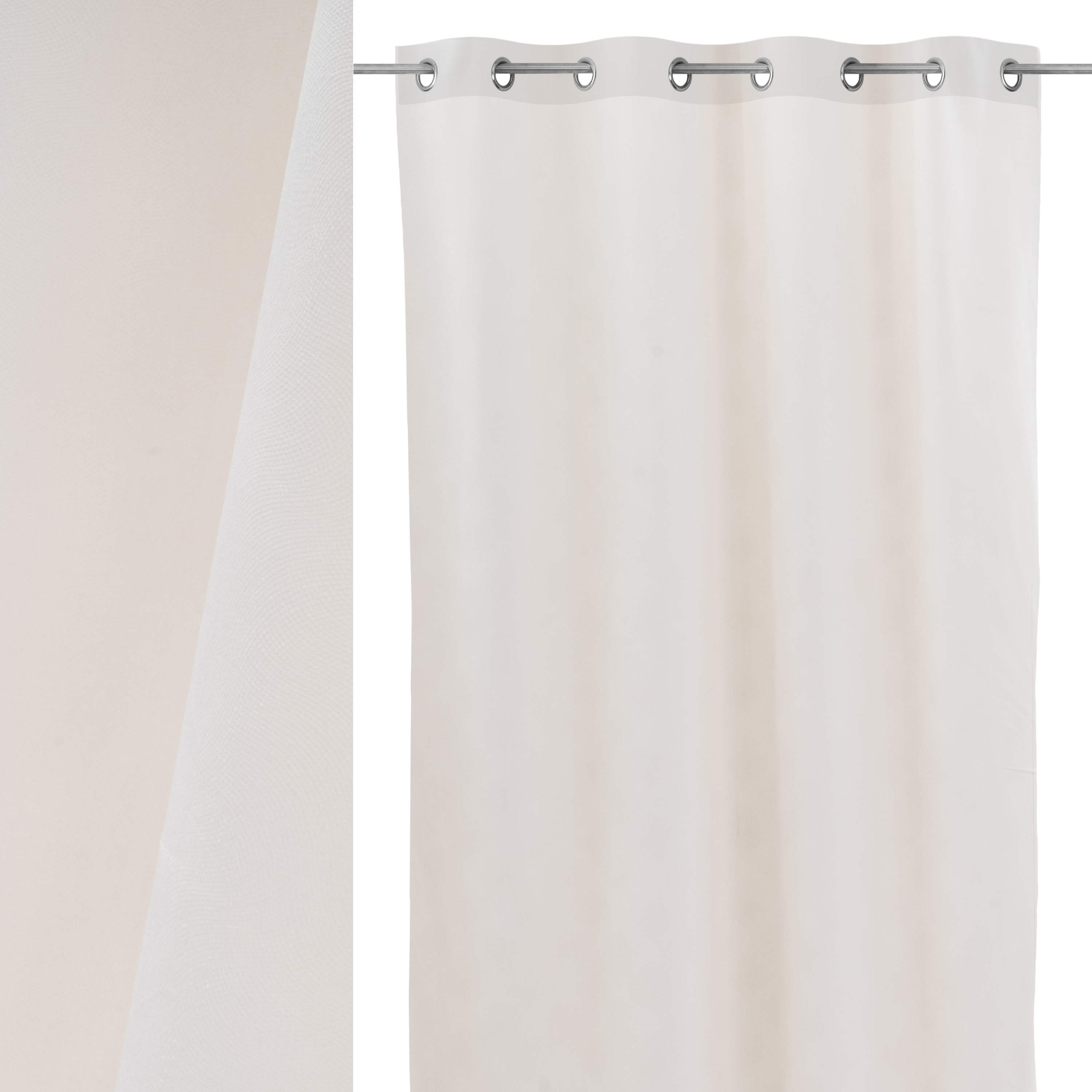 CORTINA BURN OUT VELVET ESTELA NATURAL 140X260CM