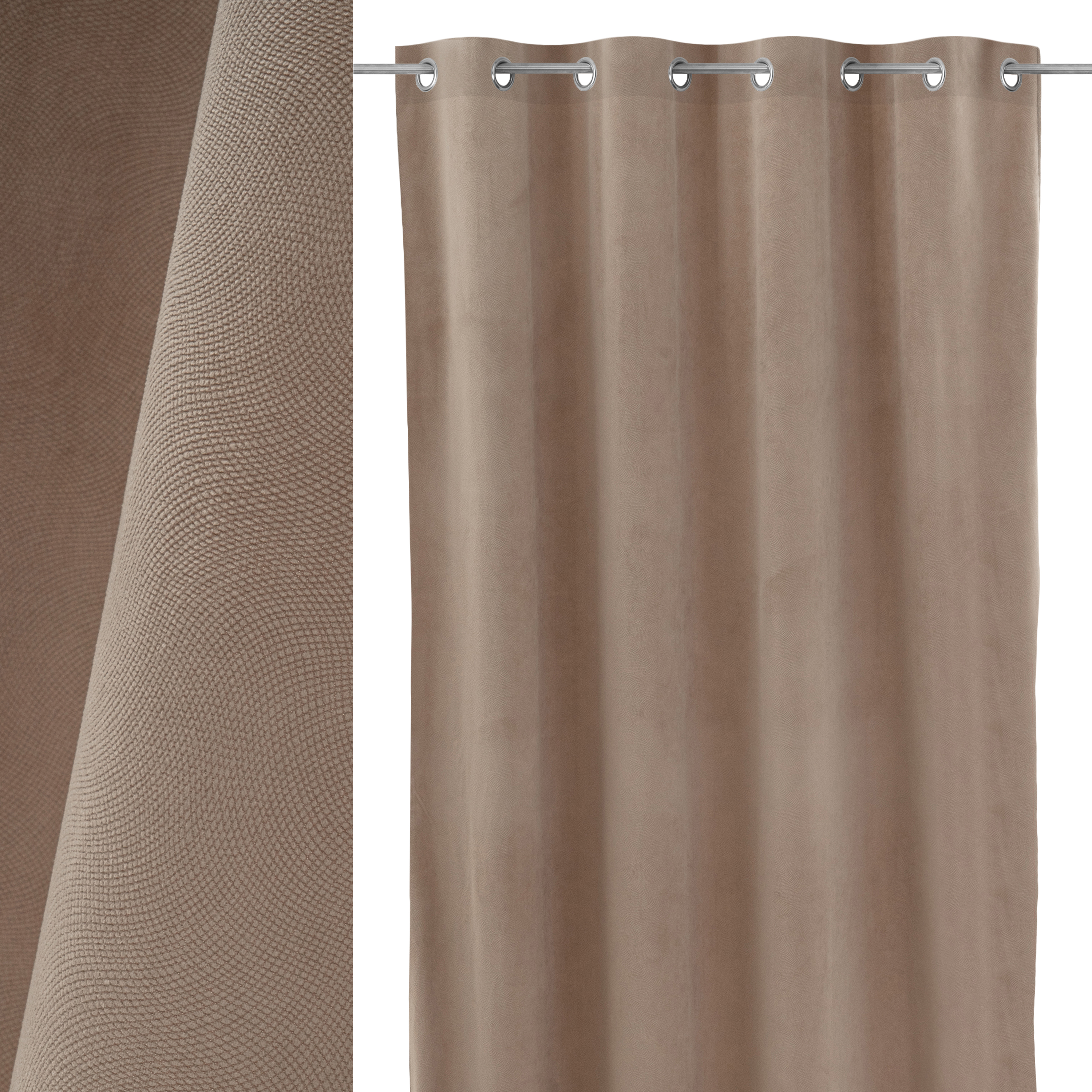 CORTINA BURN OUT VELVET ESTELA TAUPE 140 X 260 CM