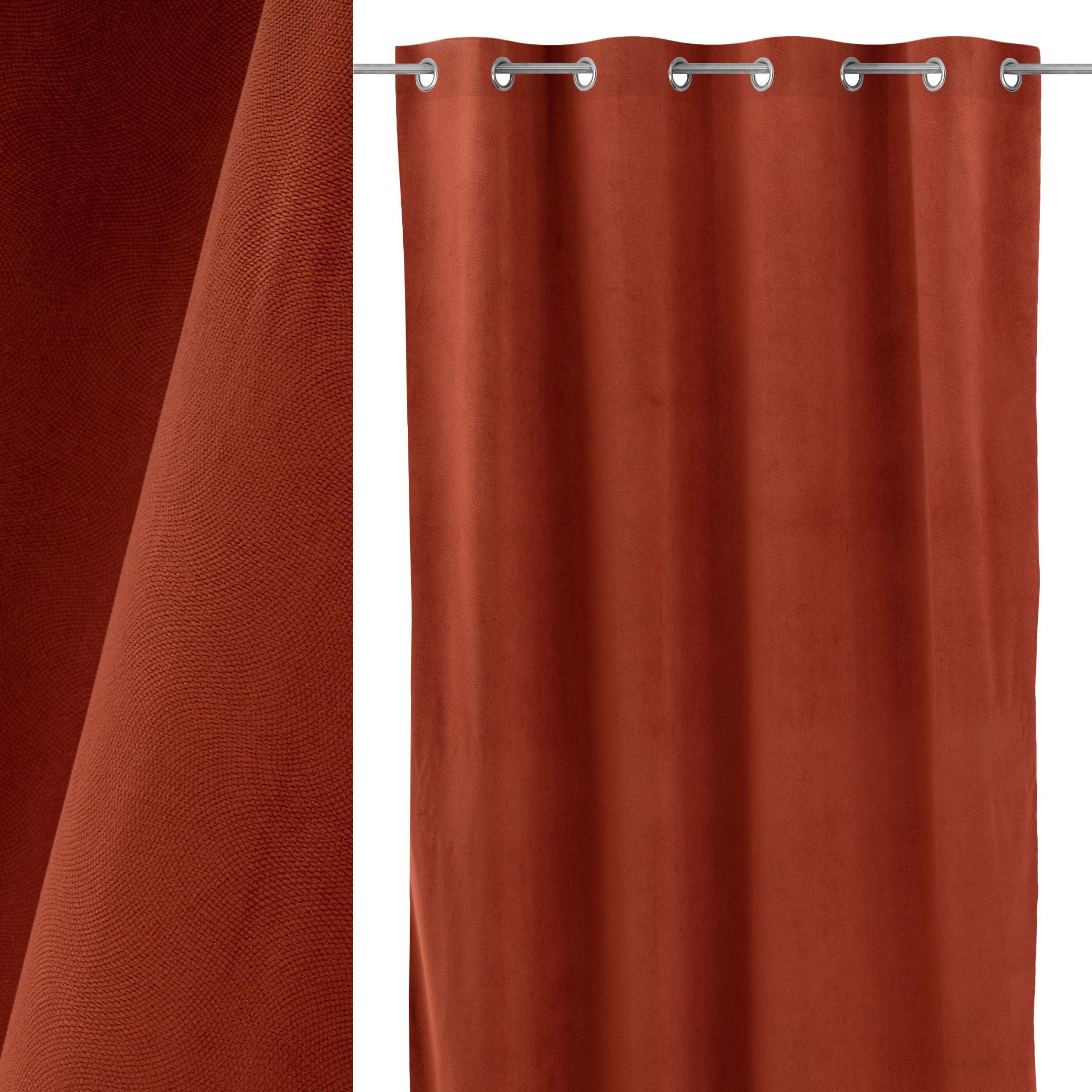 CORTINA BURN OUT VELVET ESTELA TEJA 140 X 260 CM