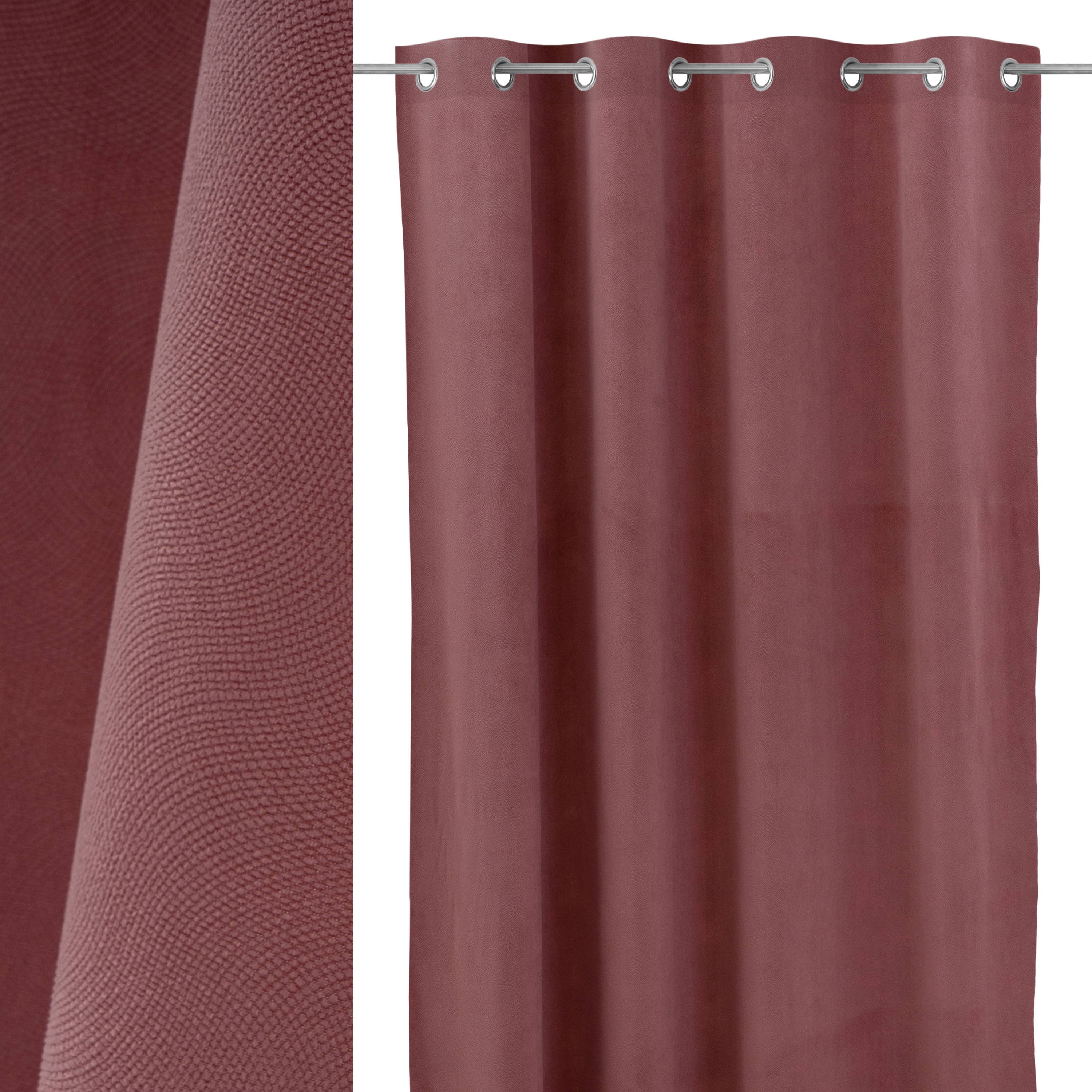 CORTINA BURN OUT VELVET ESTELA MALVA 140 X 260 CM