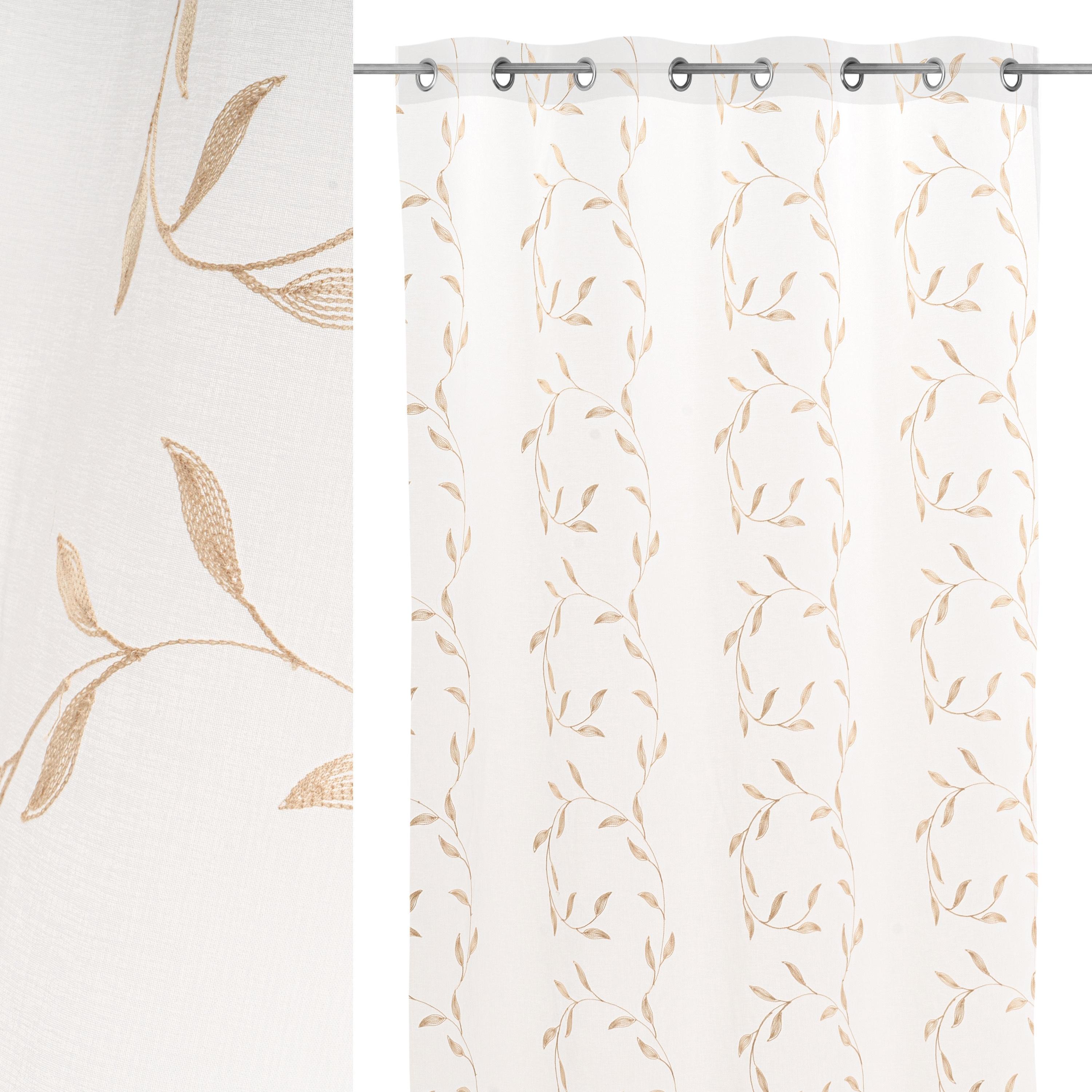 CORTINA TEJIDO PLANO 140X260CM BLANCO