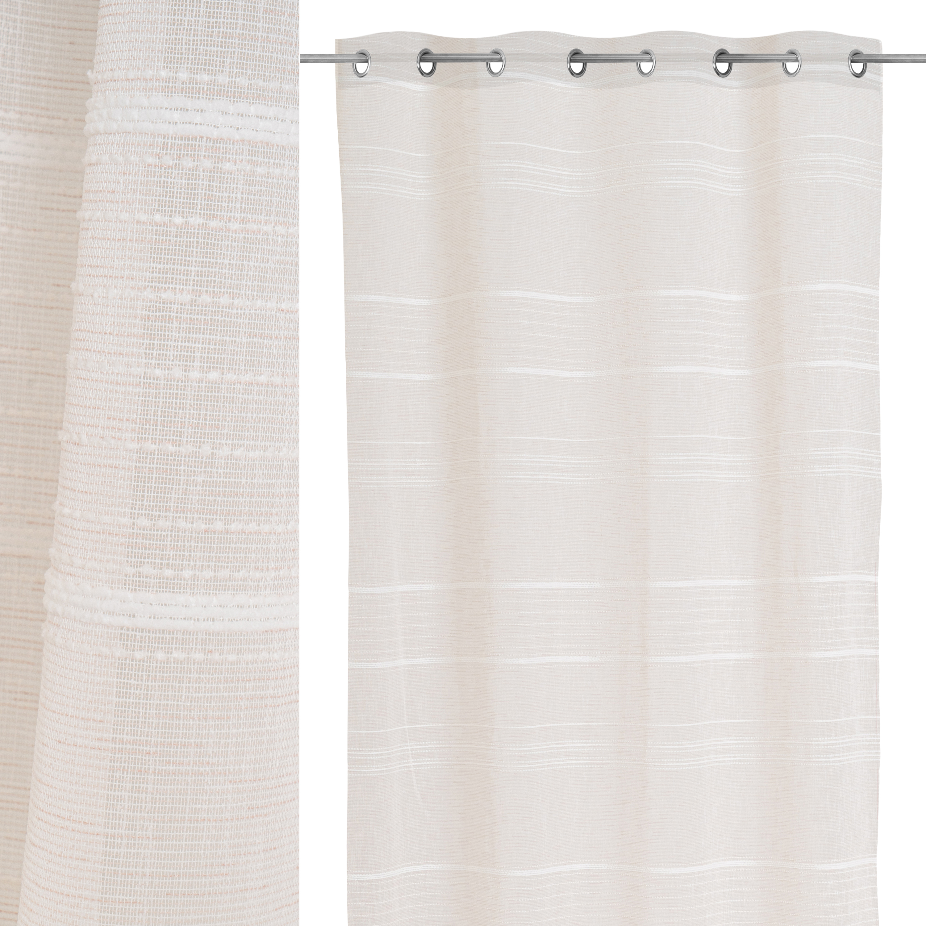 CORTINA FAUX LINEN BEIGE 140X260CM