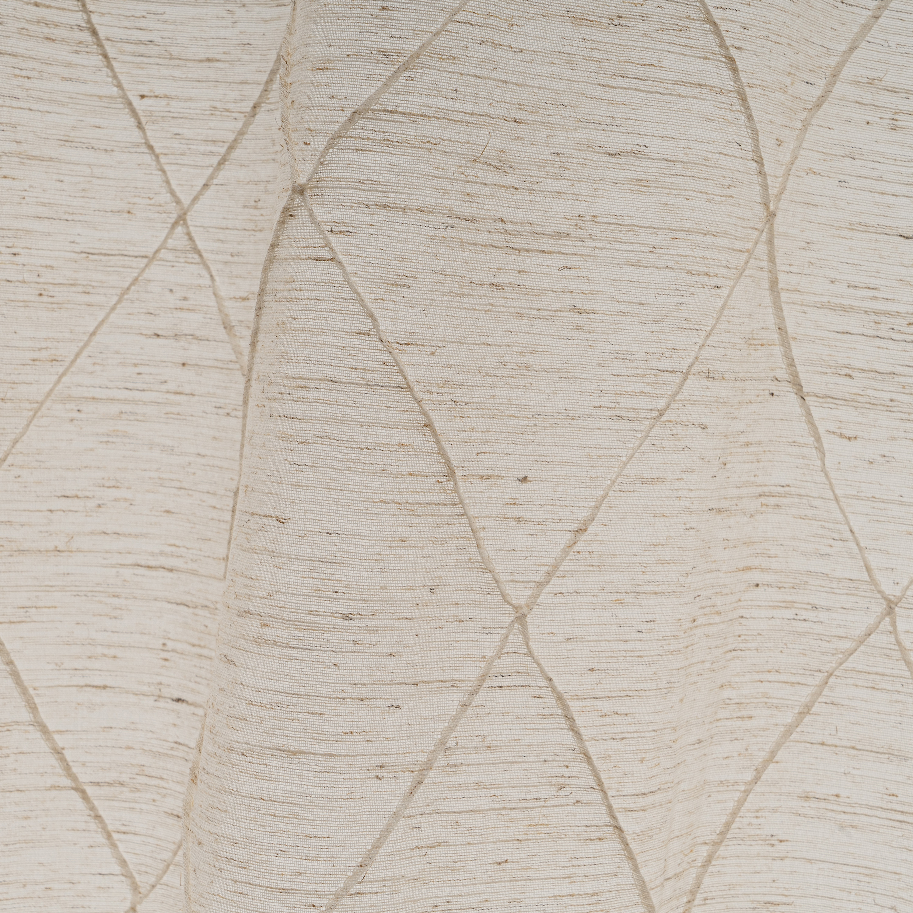 VISILLO POLY-LINEN ROMBOS EARTH NATURAL 130X260CM 2