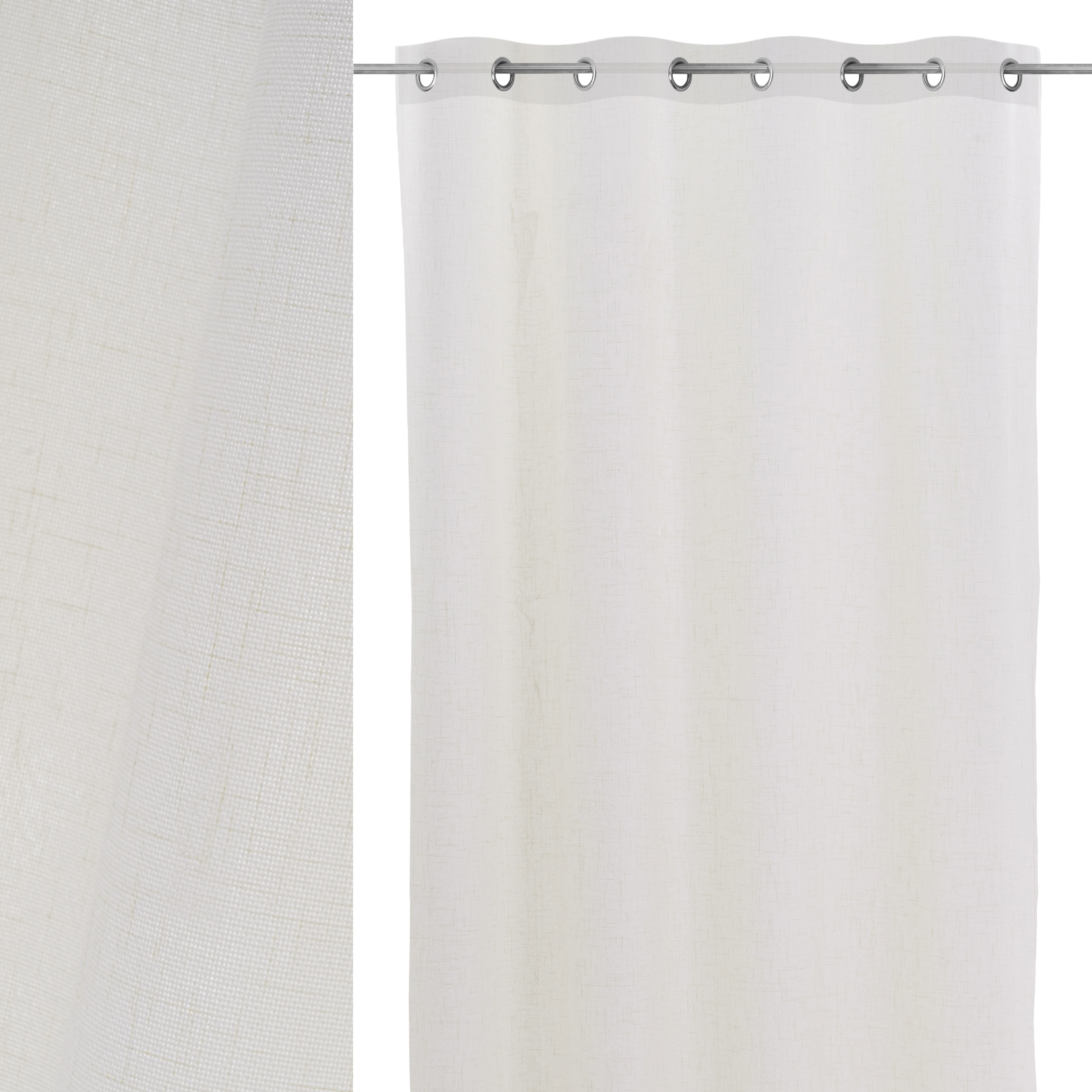 CORTINA FAUX COTTON NATUR BLANCO 140X260CM