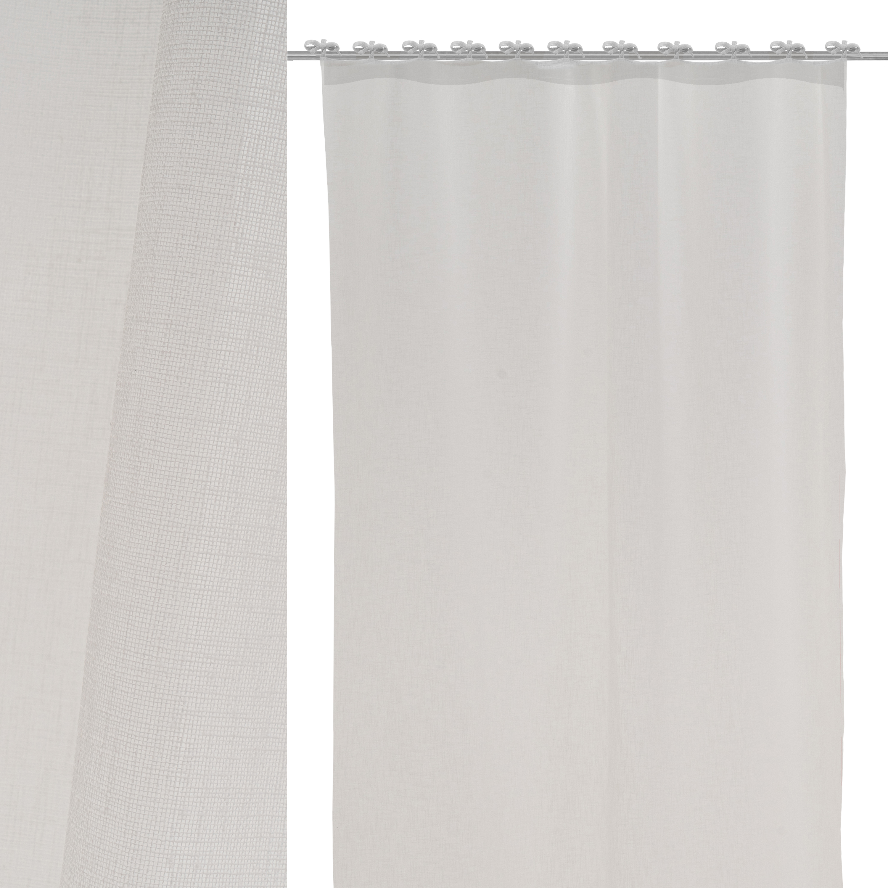 CORTINA FAUX LINEN TEÃ Â IDO BLANCO 140X260