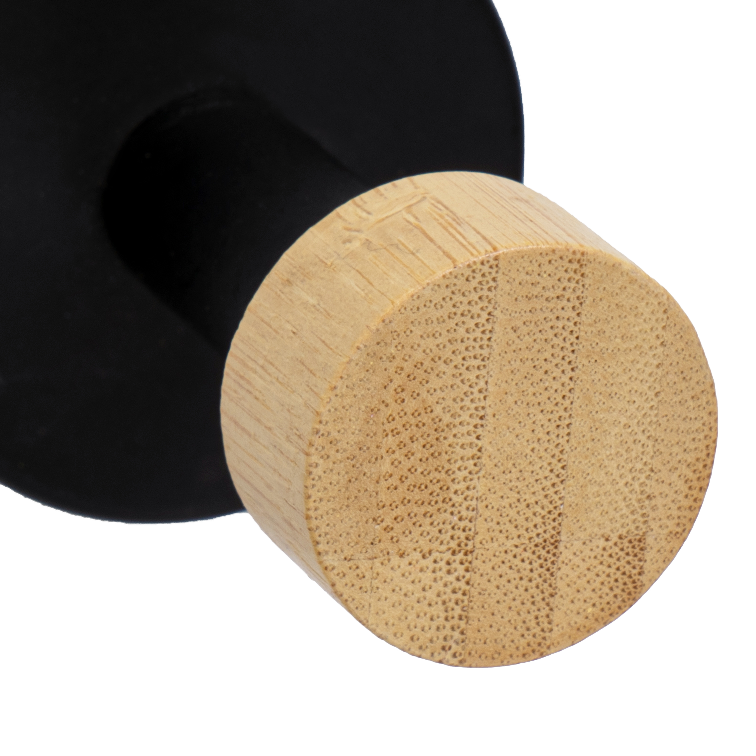 PERCHA METAL-BAMBÚ NEGRO 5 X 5 X 7 CM 2