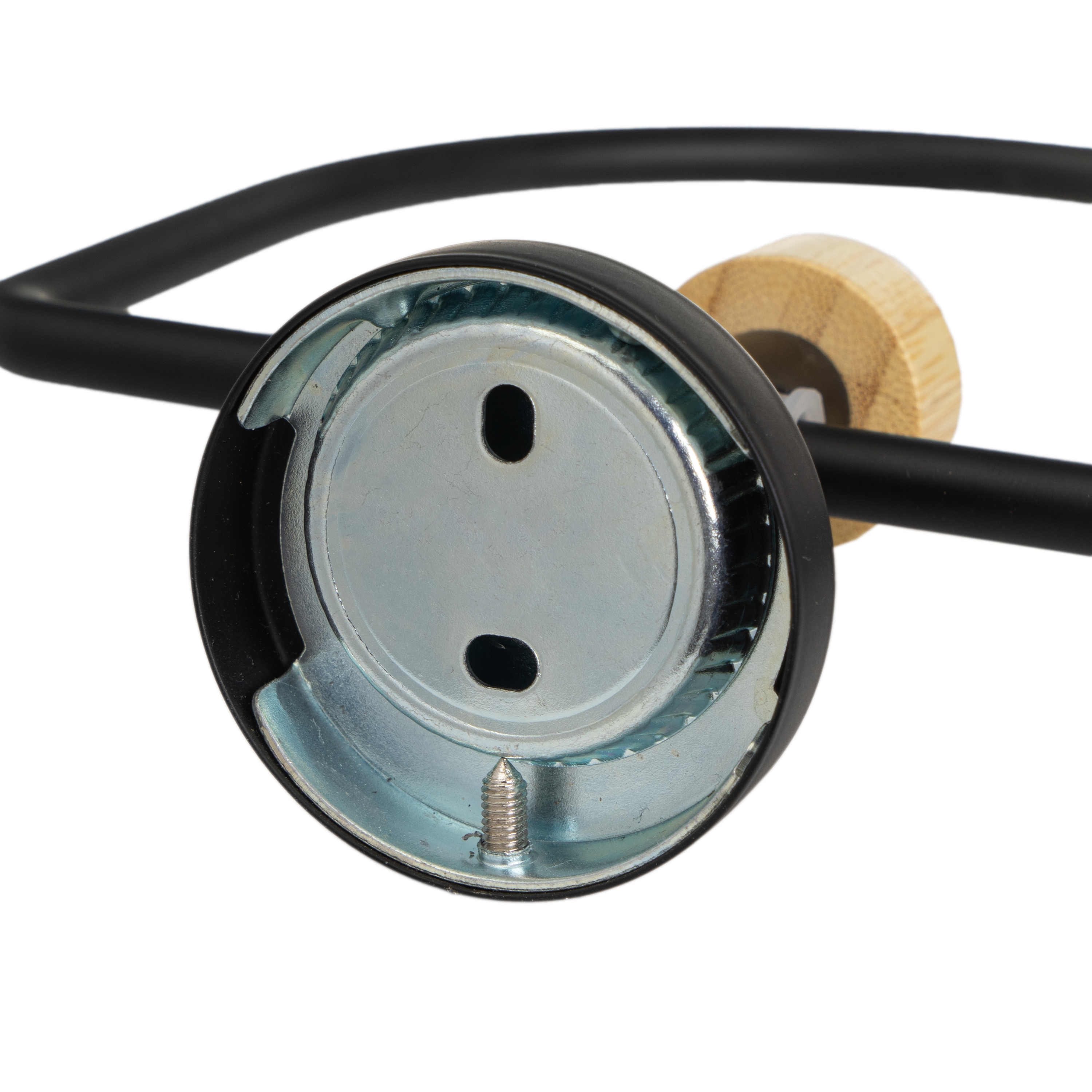 TOALLERO METAL-BAMBÚ NEGRO 17 X 9 X 18 CM 3