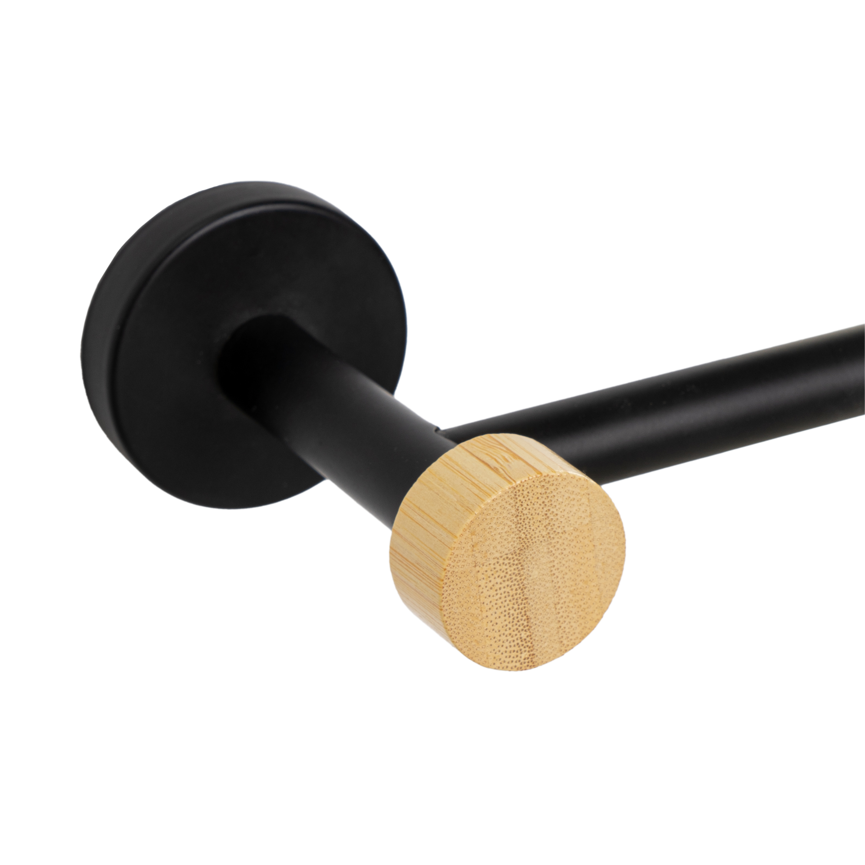 TOALLERO METAL-BAMBÚ NEGRO 65 X 10 X 5 CM 3