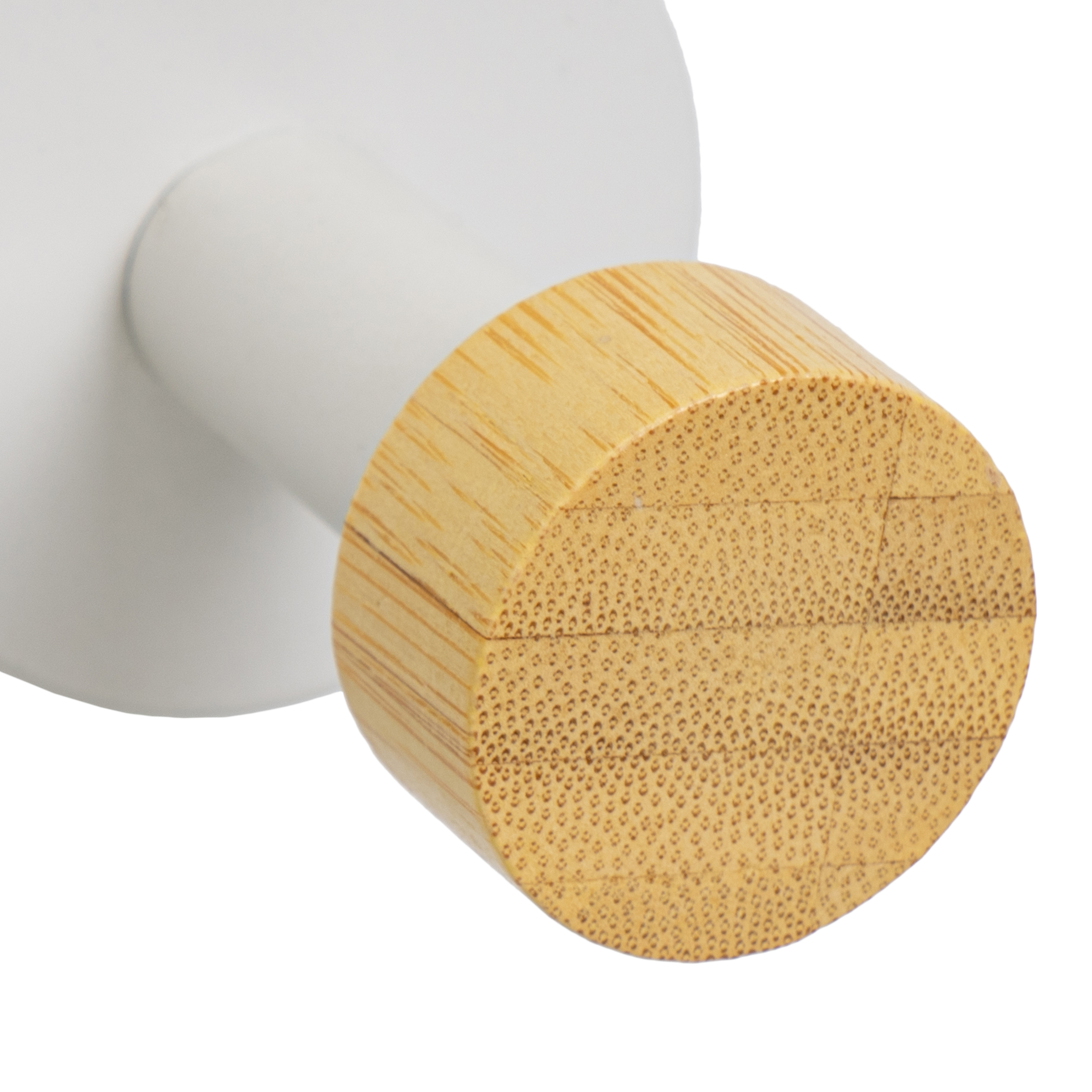 PERCHA METAL-BAMBÚ BLANCO 5 X 5 X 7 CM 2