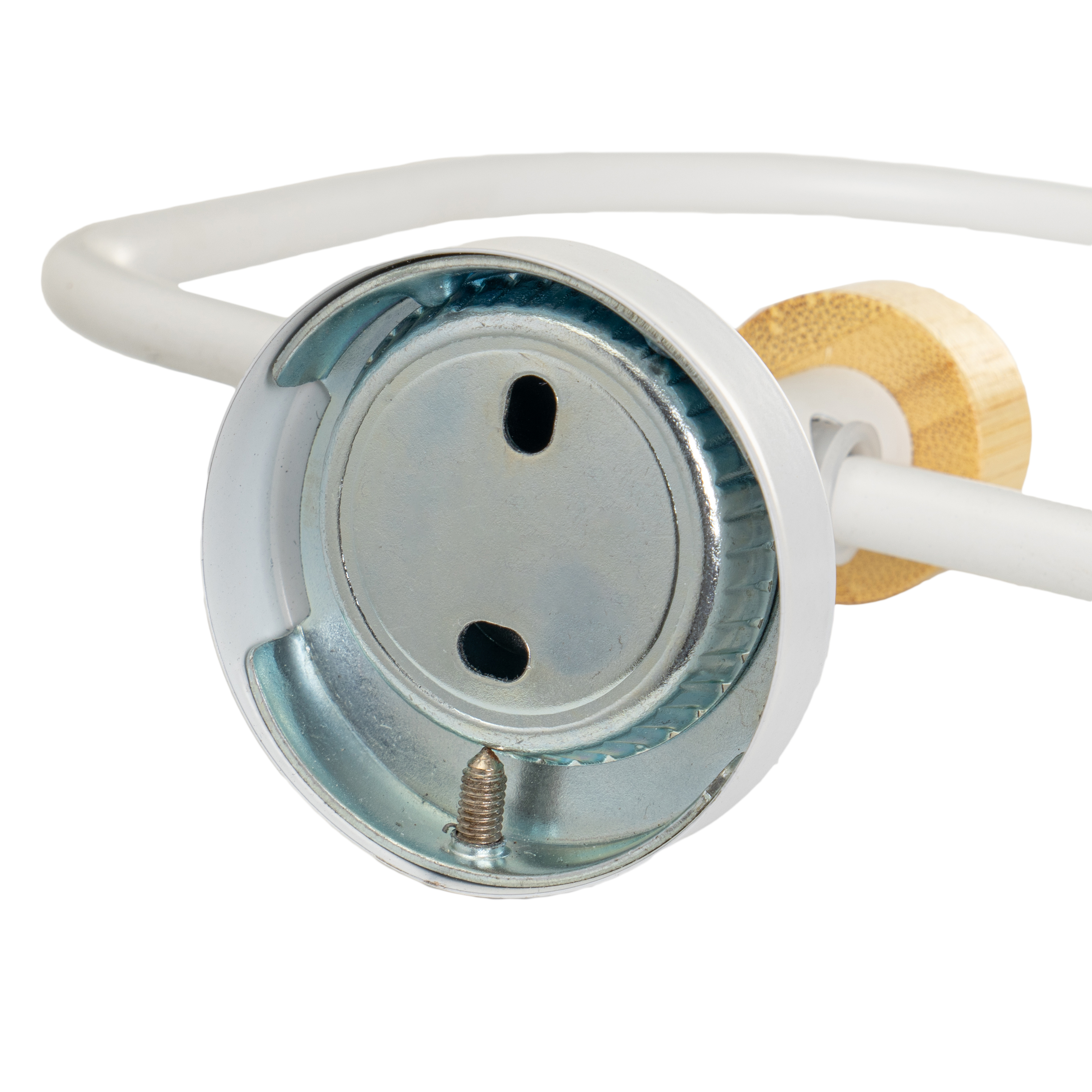 TOALLERO METAL-BAMBÚ BLANCO 17 X 9 X 18 CM 3