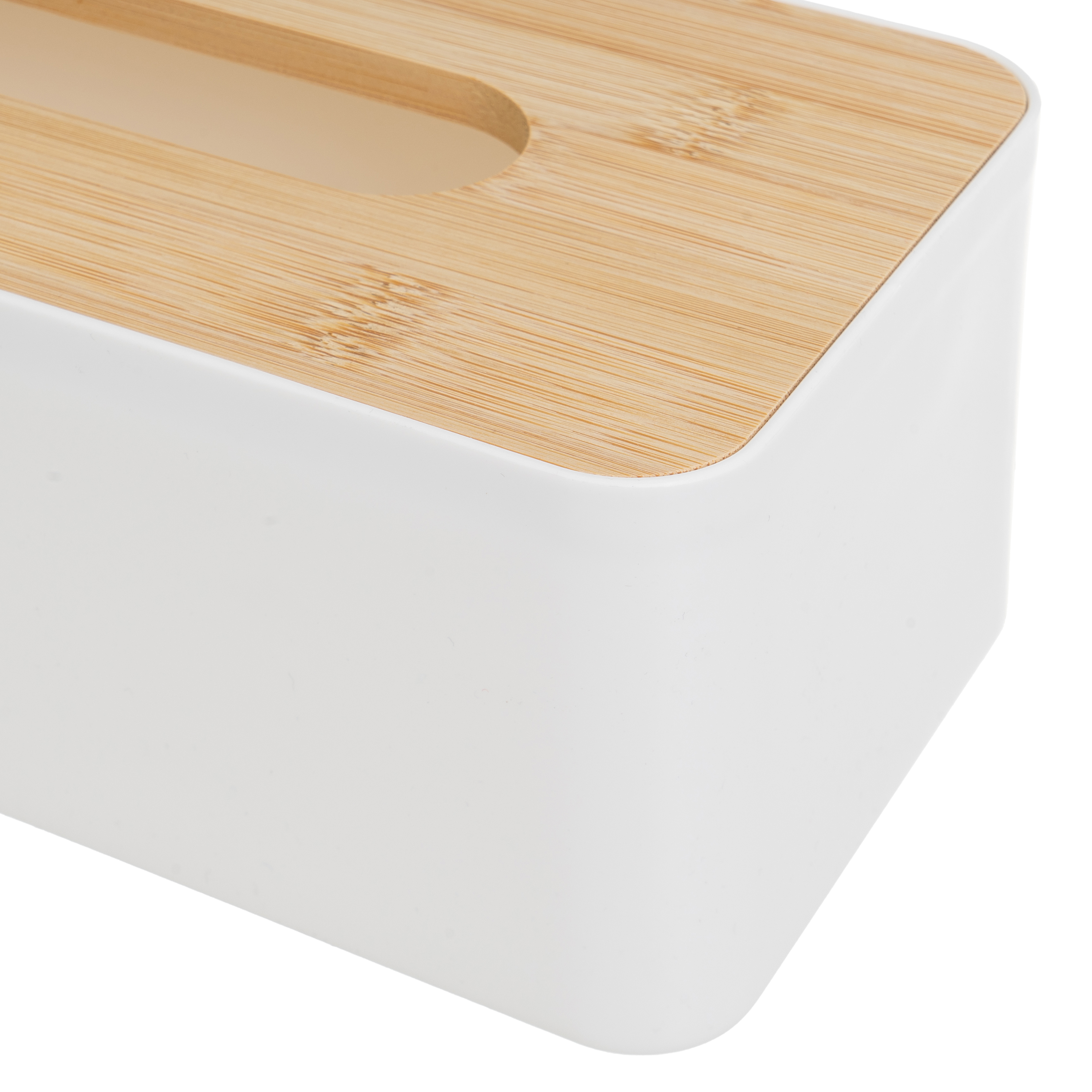 CAJA DE PAÑUELOS PP-BAMBÚ BLANCO 25 X 13 X 9 CM 3