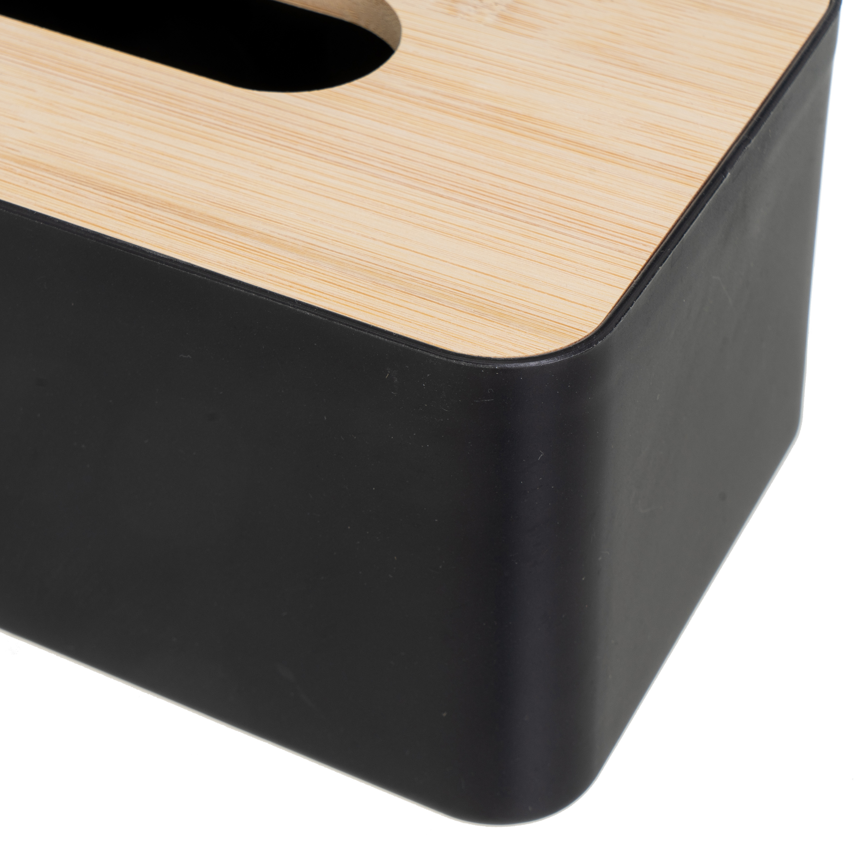 CAJA DE PAÑUELOS PP-BAMBÚ NEGRO 25 X 13 X 9 CM 3