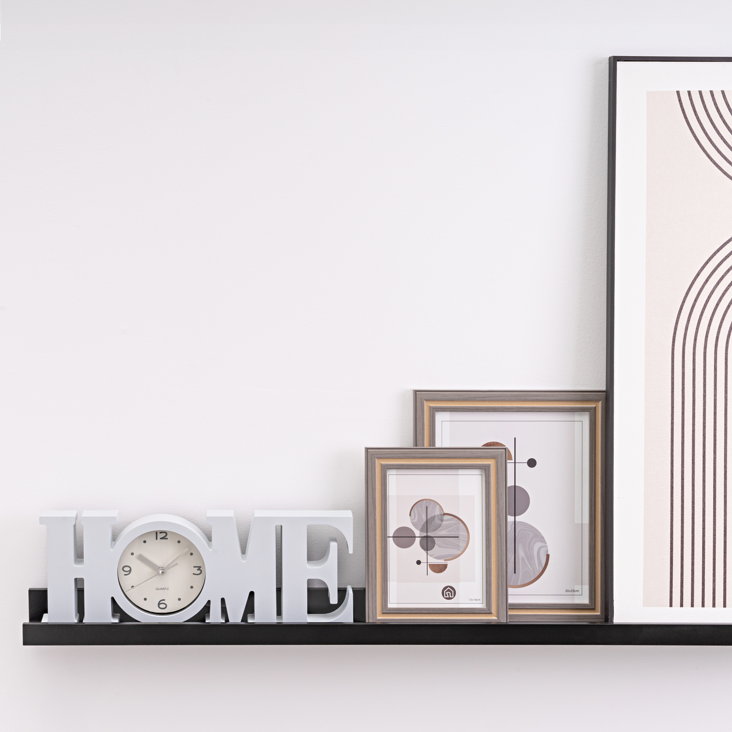 ESTANTE MDF NEGRO 60 X 9,50 X 5 CM 4