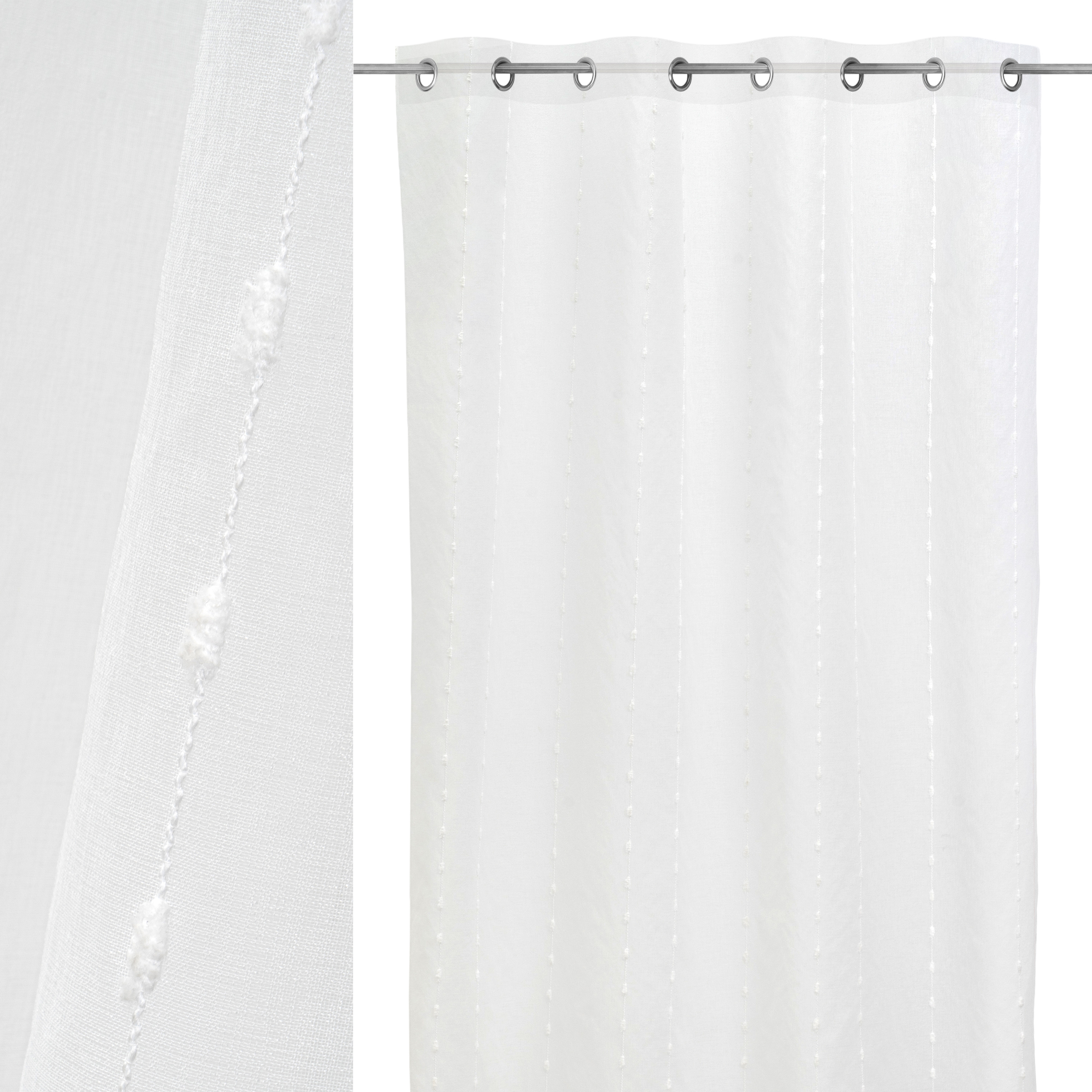 VISILLO DOLLY RAYADO GRETEL BLANCO 140 X 260 CM