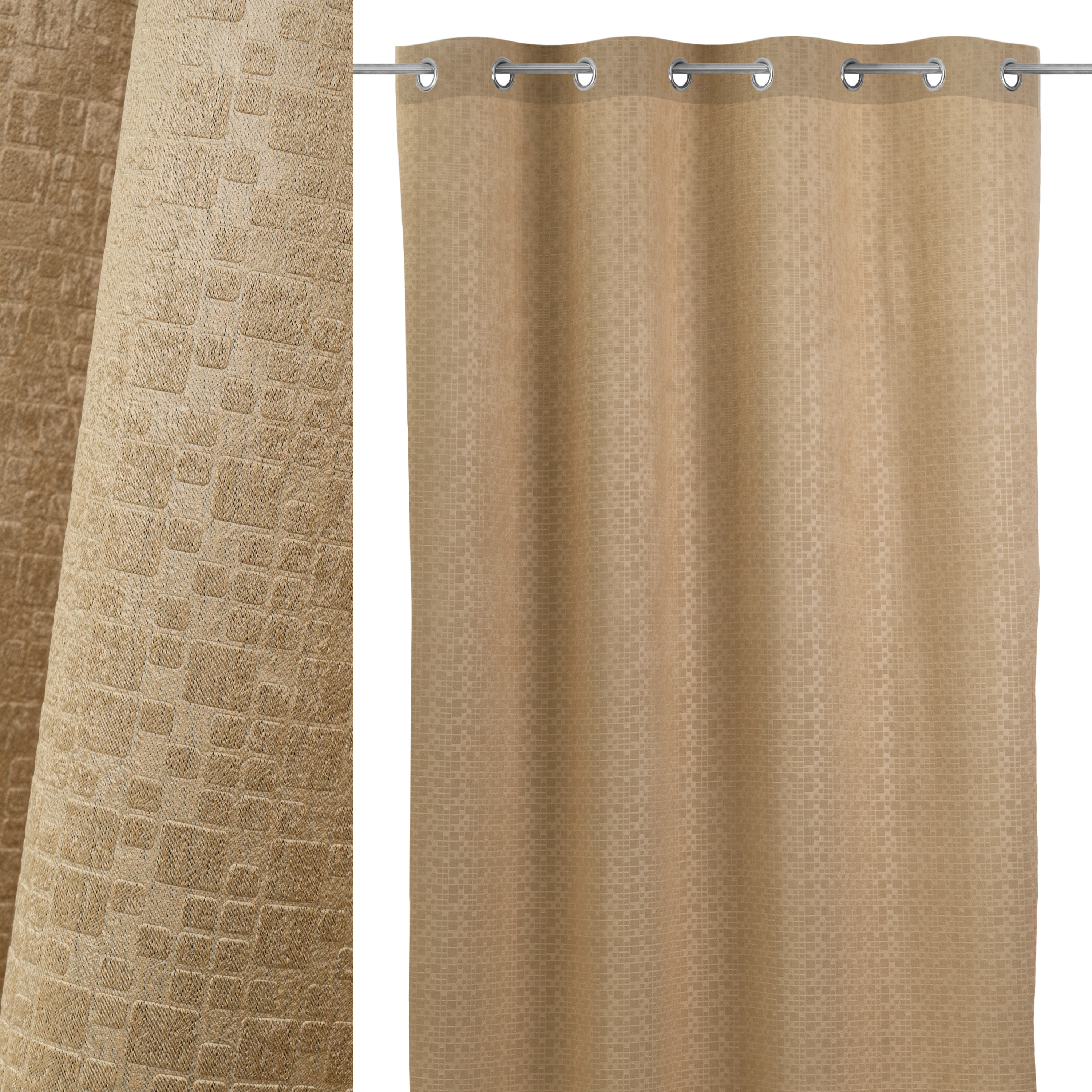 CORTINA ANTELINA OPACA MALLA ORO-BEIGE 140 X 260 C