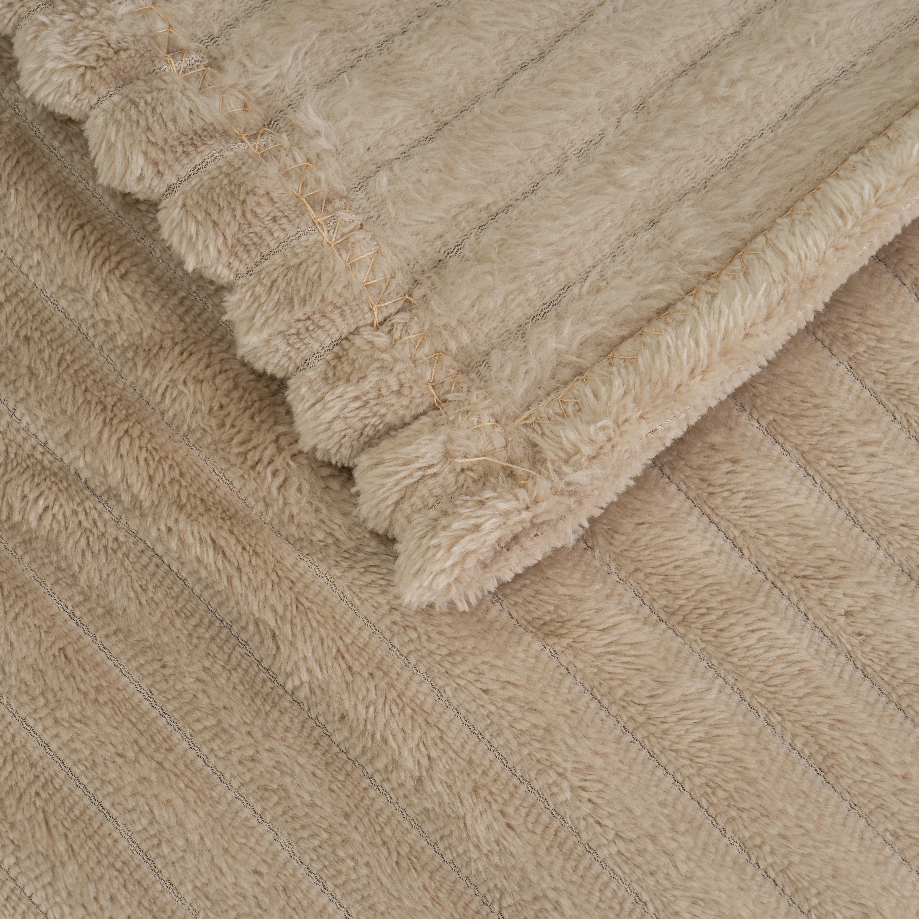 MANTA FRANELA MID CENTURY TAUPE 130 X 160 CM 2