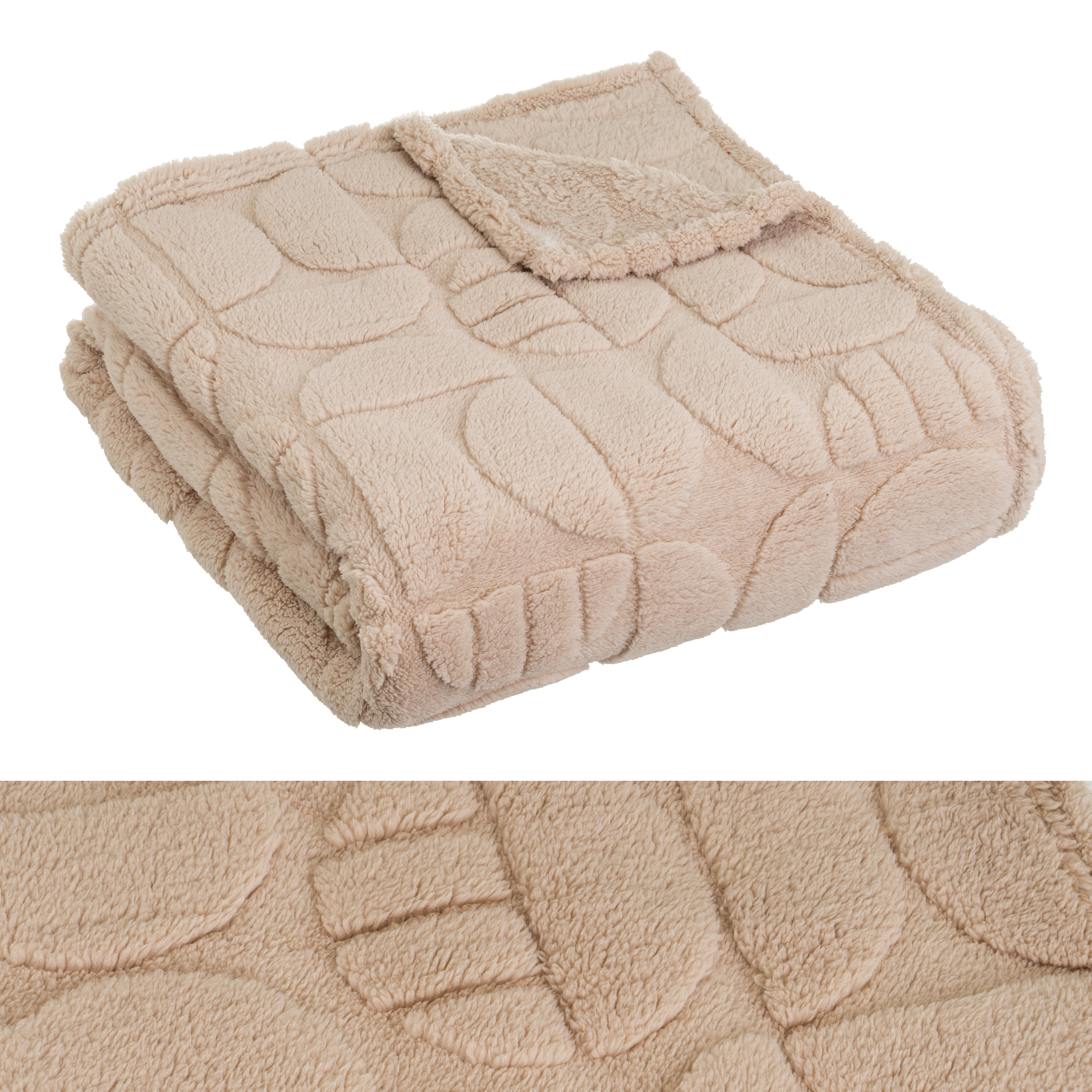 MANTA JACQUARD SHERPA MID CENTURY GRIS 130 X 160 C