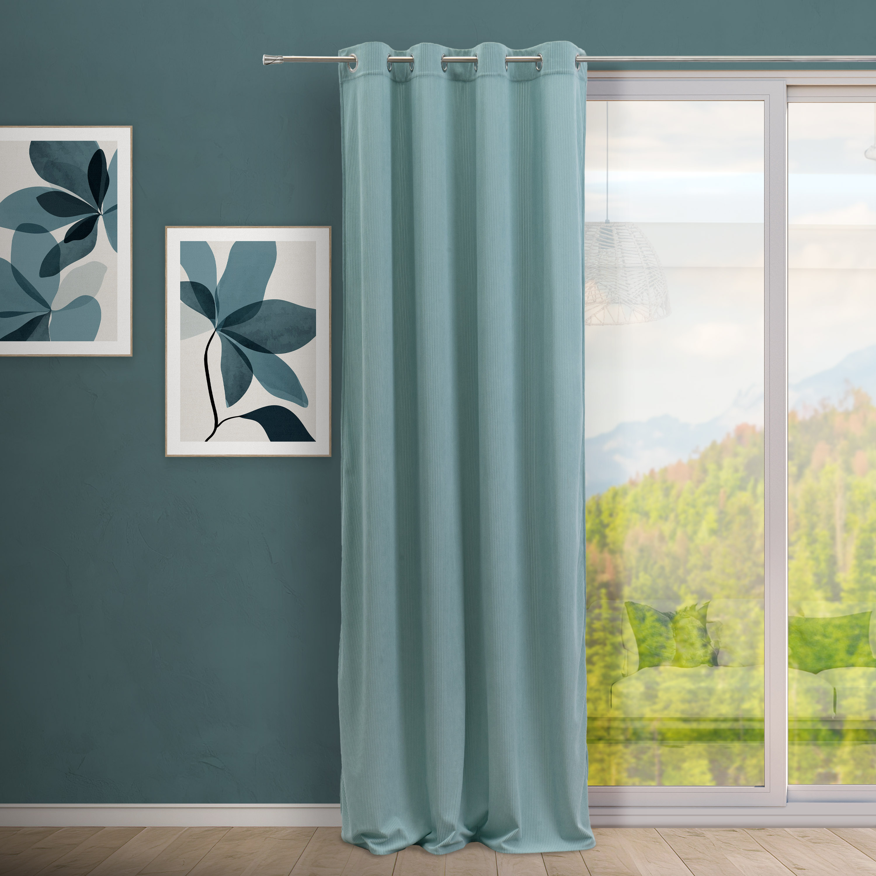 CORTINA TERCIOPELO ACANALADO TEÑIDO 140 X 260 CM 4