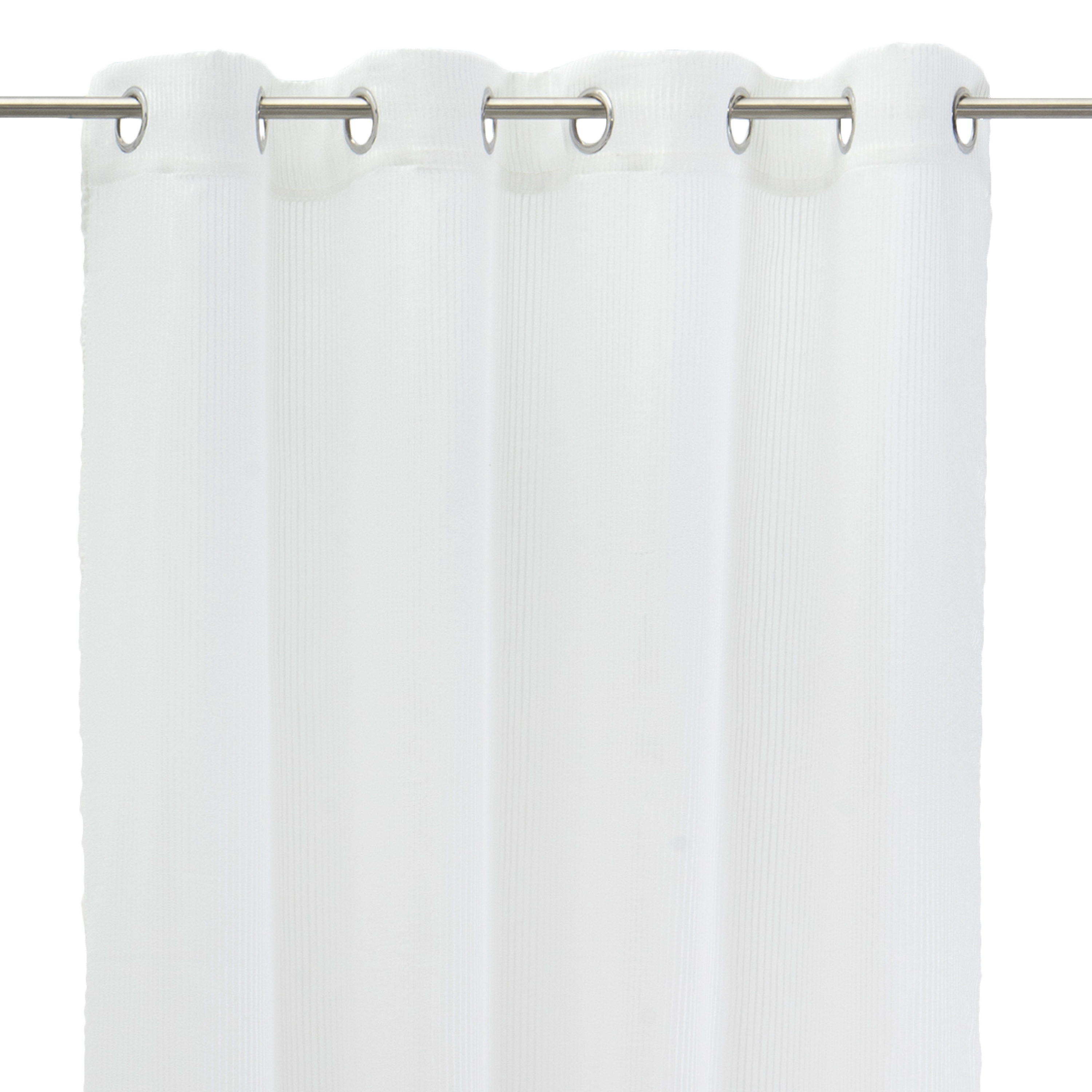 VISILLO FAUX LINEN RAYADO FIFTIES BLANCO 140 X 260 4