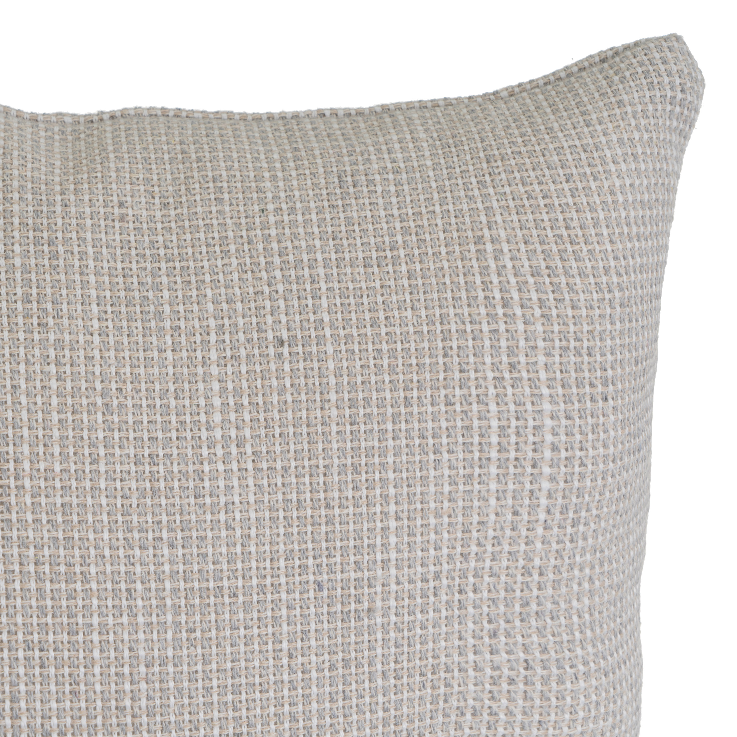 COJÃ Â N FAUX COTTON TEÃ Â IDO CUADRILLE GRIS 45 X 4 3