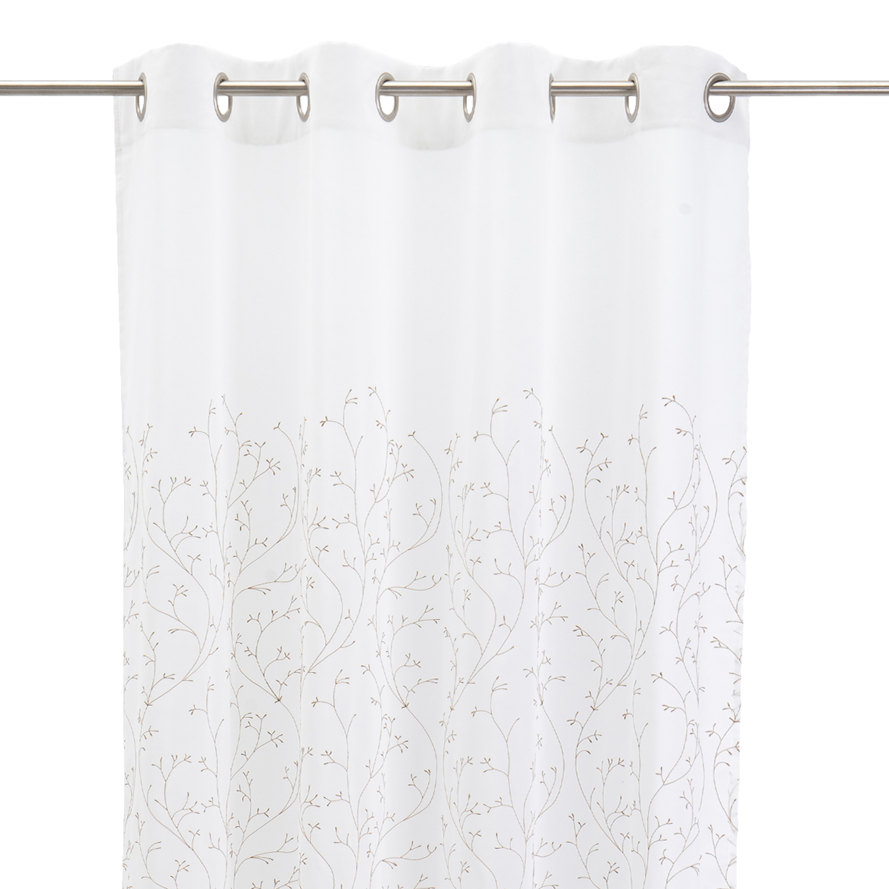 VISILLO FAUX SILK BORDADO GROW TAUPE 140 X 260 CM 2