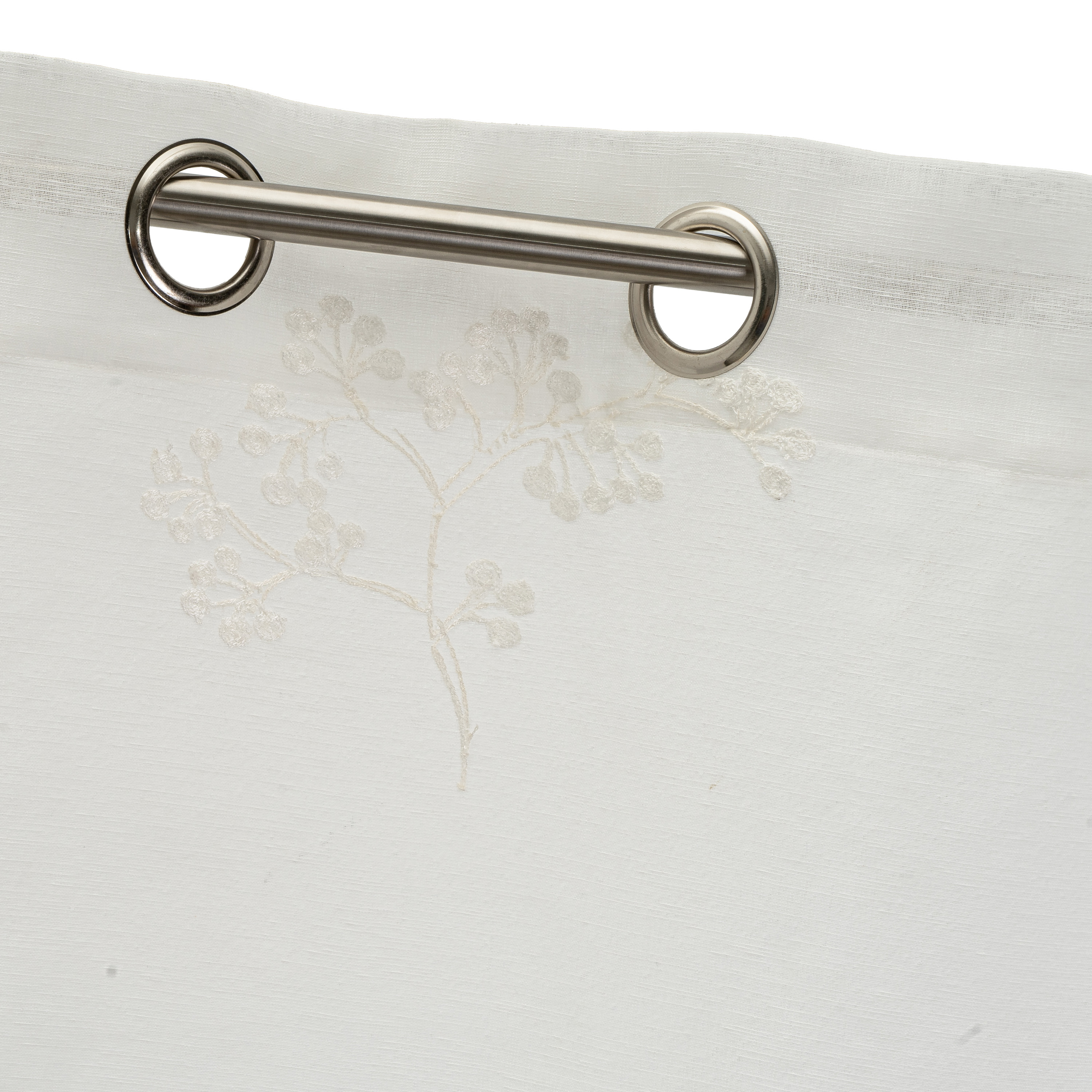 CORTINA FAUX LINEN BORDADO HOLLY BLANCO 140 X 260 4