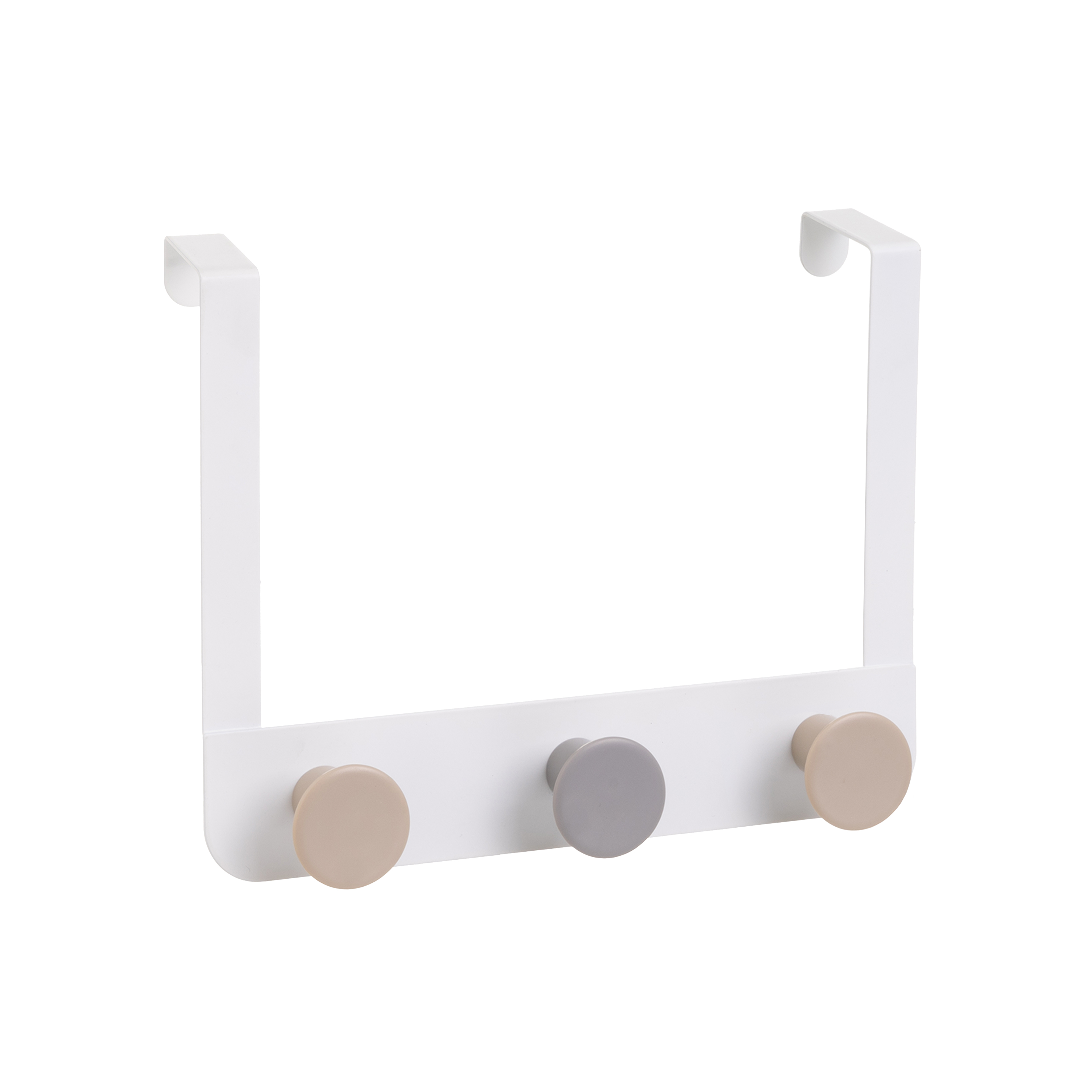 PERCHA PUERTA 3 GANCHOS METAL BLANCO 30 X 3 X 20 C