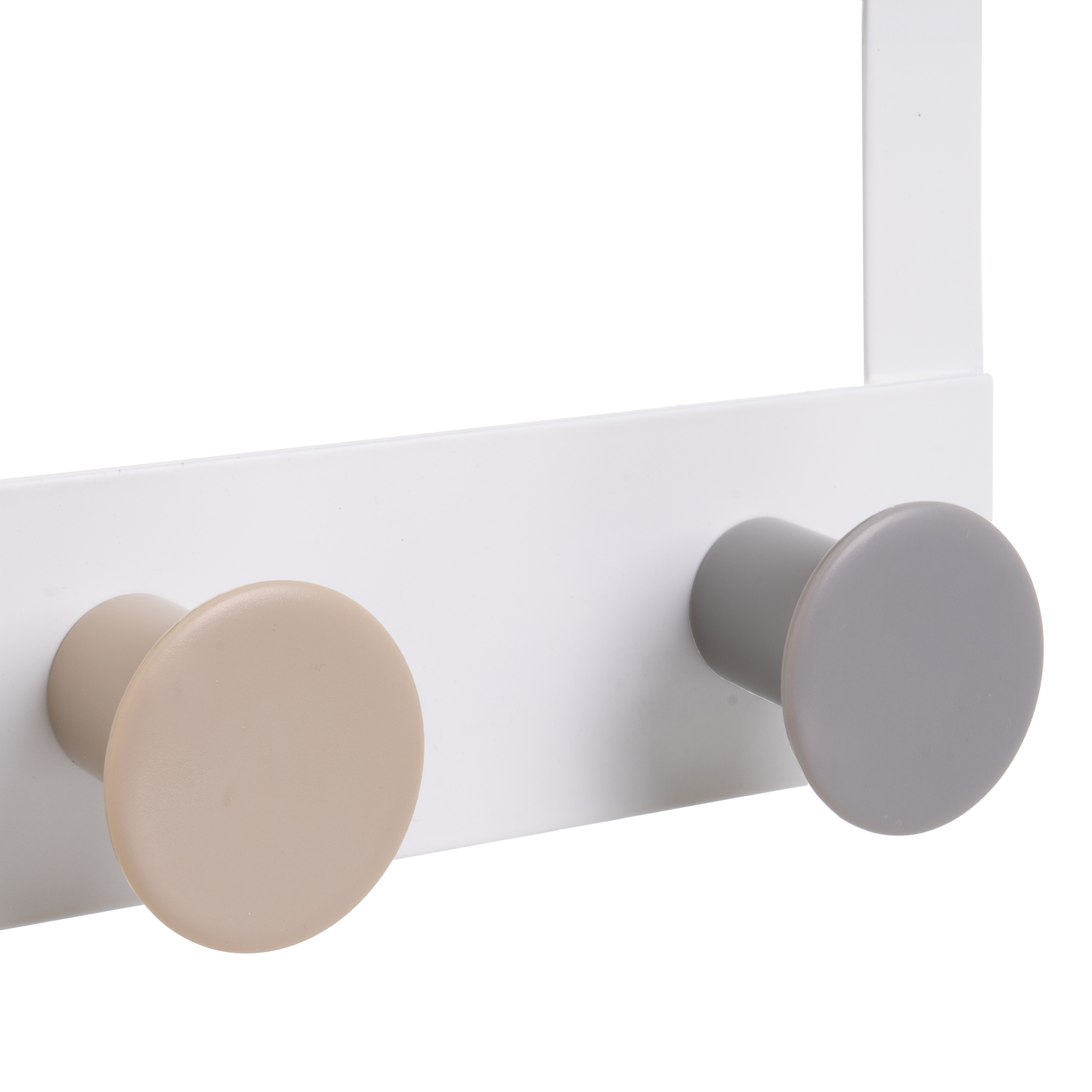 PERCHA PUERTA 4 GANCHOS METAL BLANCO 35 X 3 X 20 C 3