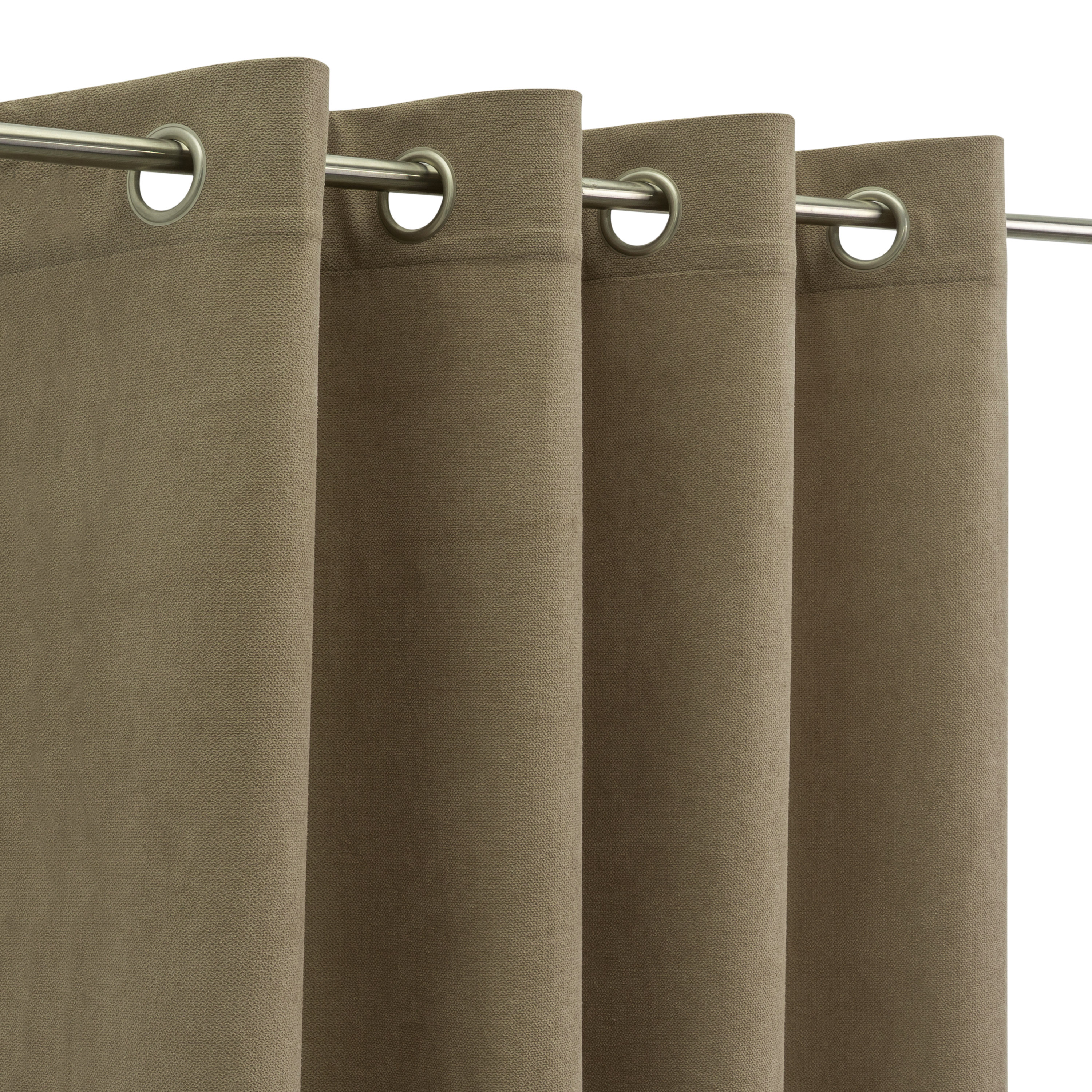 CORTINA TEÑIDO SIENA POLIÉSTER TAUPE 140 X 260 CM 2