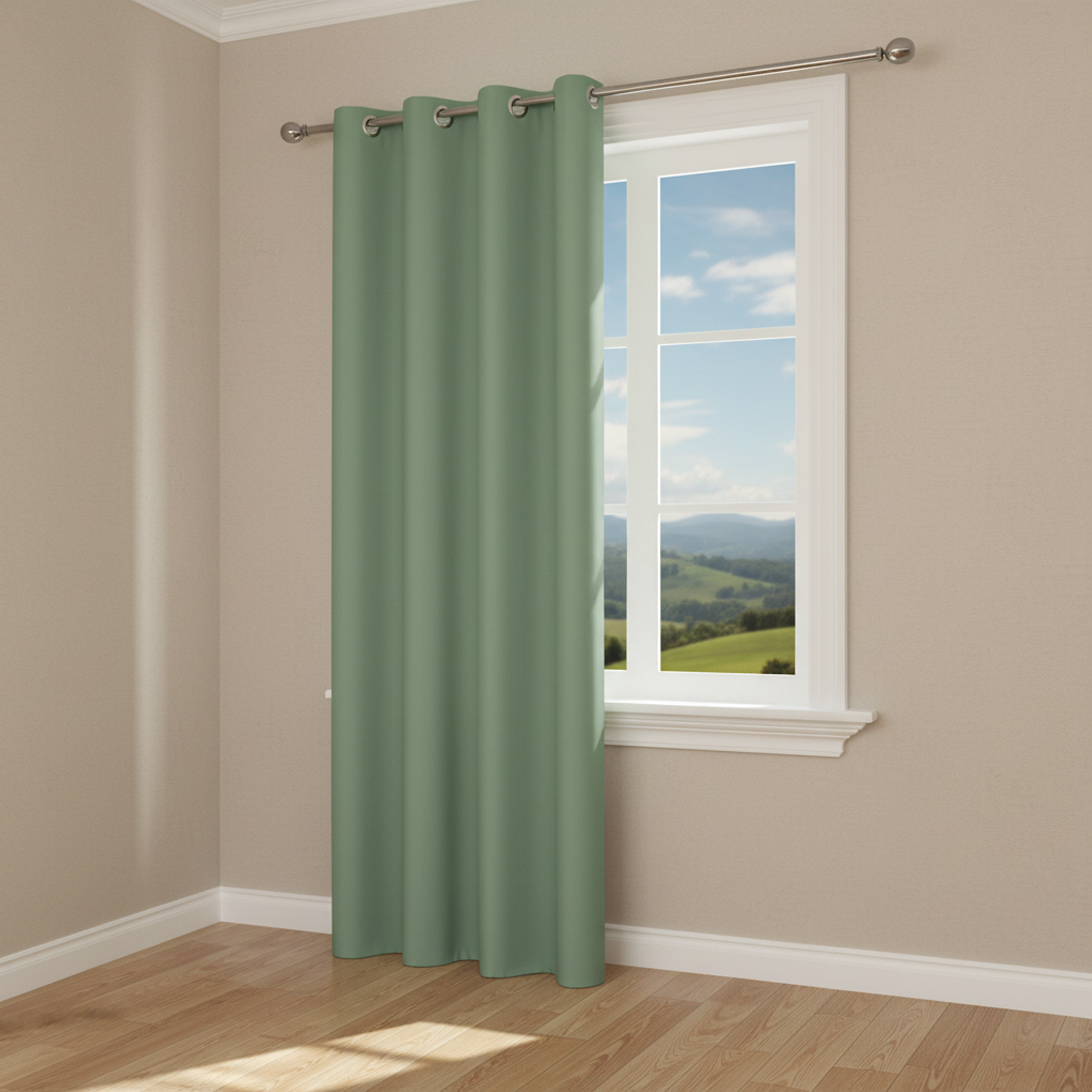 CORTINA LONETA MAGIC POLIÉSTER VERDE 140 X 260 CM