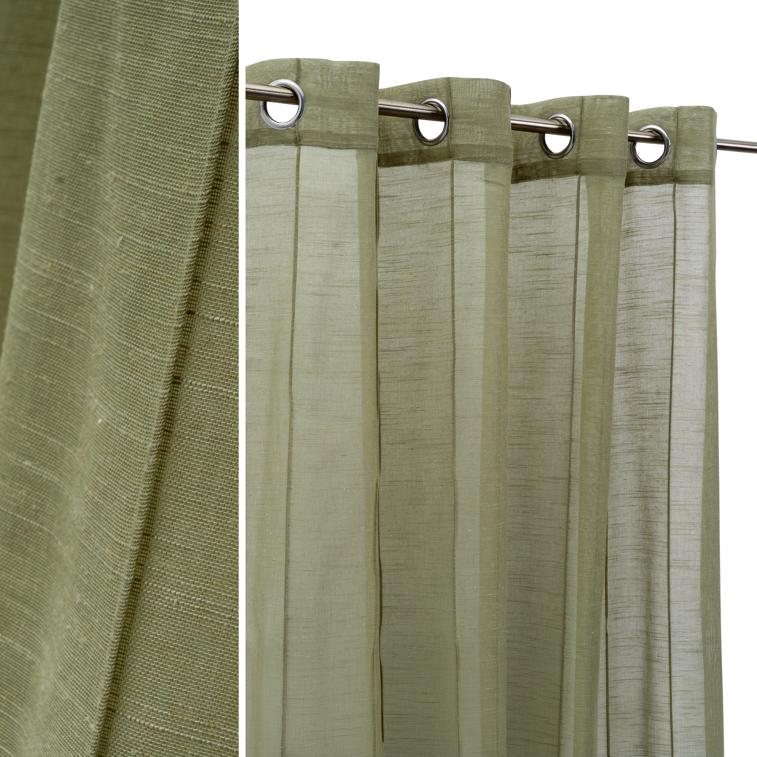 VISILLO FAUX LINEN TEÑIDO LINARA VERDE 135 X 260 C 2