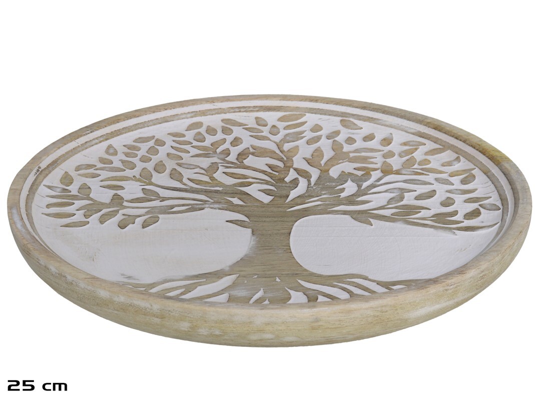 PLATO TALLADO TREE 25CM