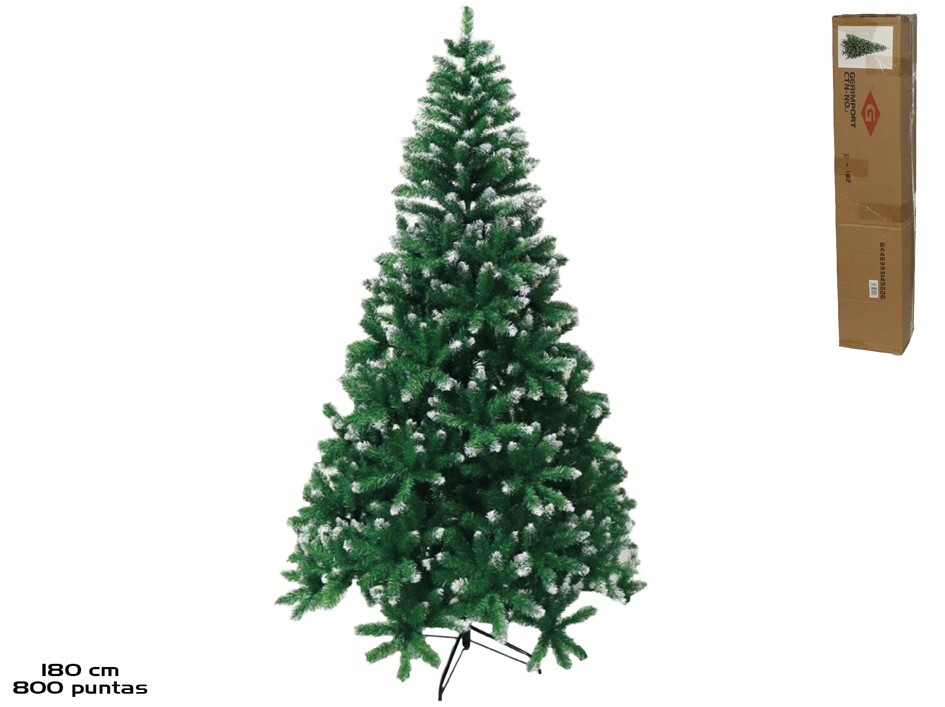 ARBOL NAVIDAD 800 PUNTAS NEVADAS 180CM