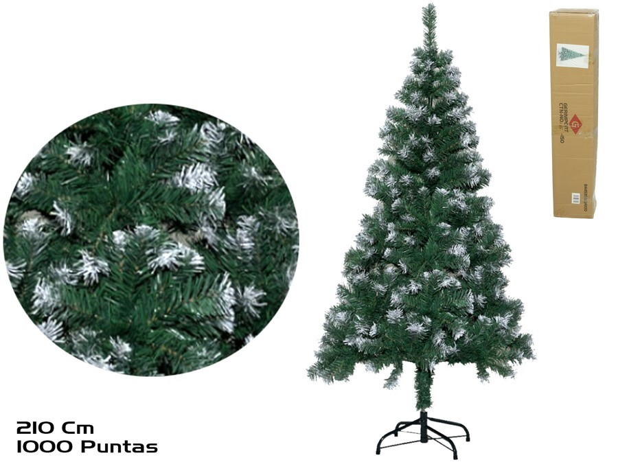 ARBOL DE NAVIDAD NEVADO AXEL 1000PUNTAS 210CM