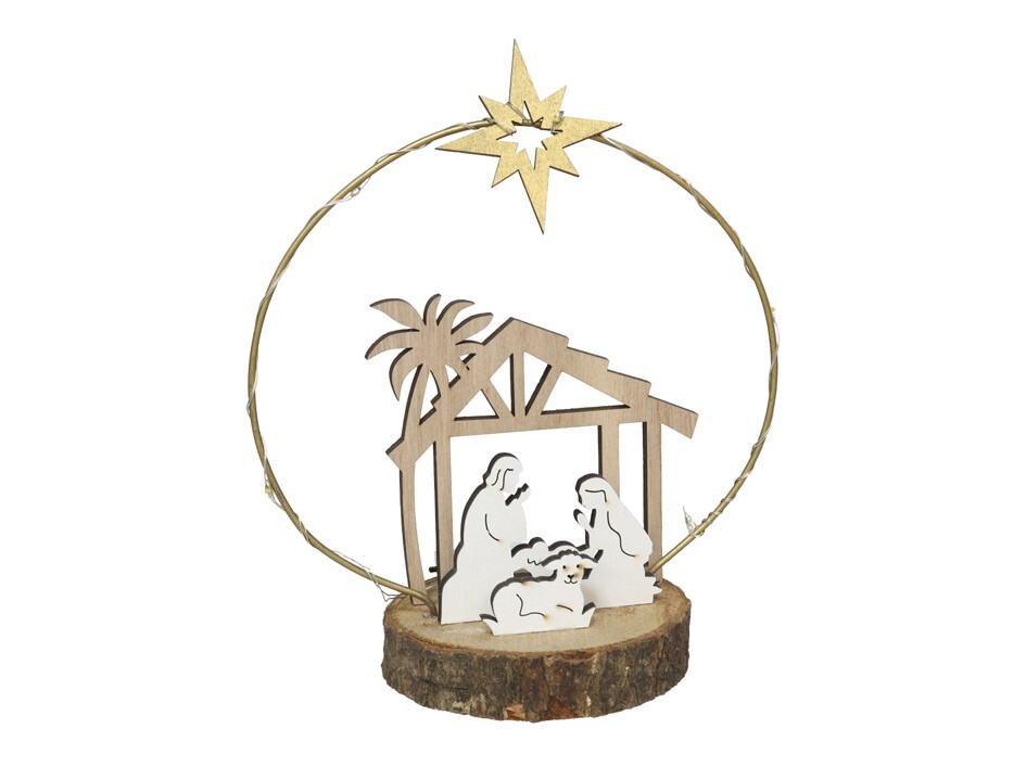 ESCENA NACIMIENTO PALMERAS ARO C/LUZ
