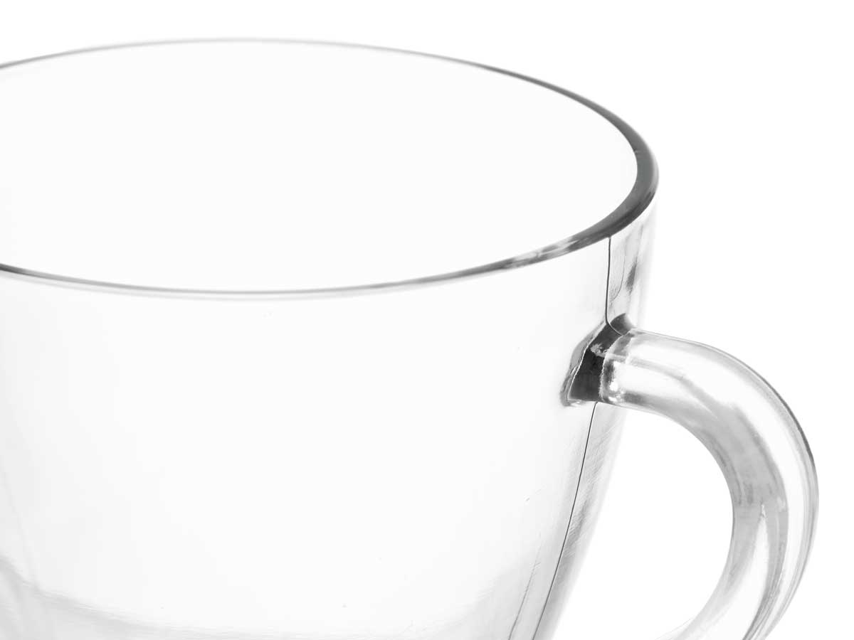 Taza vidrio asa 280 ml 9x11x9.5cm 4
