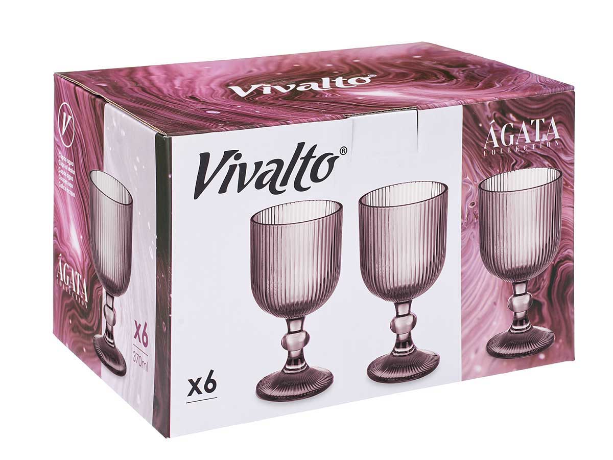 Copa rosa rayas 260ml 7.9x7.9x14cm 3