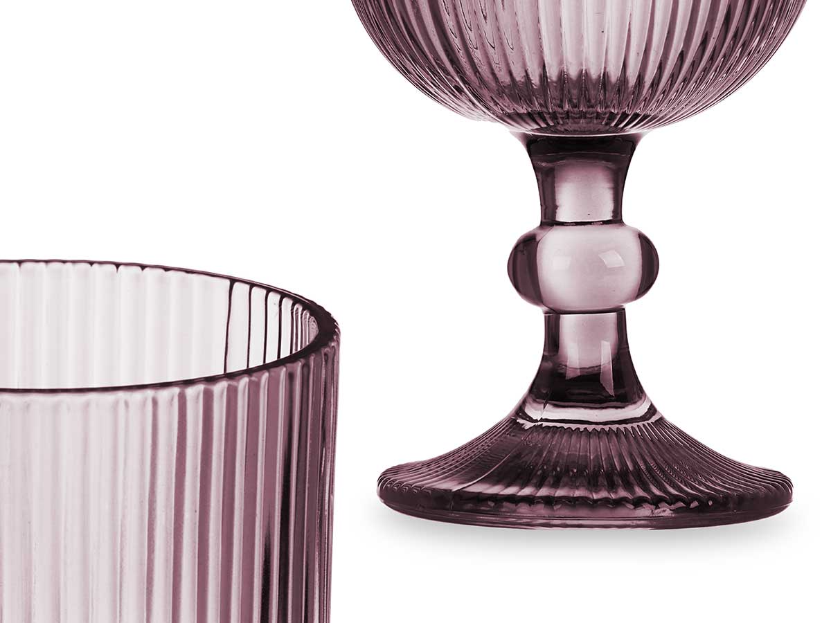 Copa rosa rayas 260ml 7.9x7.9x14cm 4