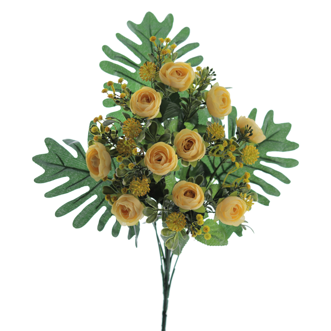 RAMO PALMA RANUNCULOS X10 AMARILLO