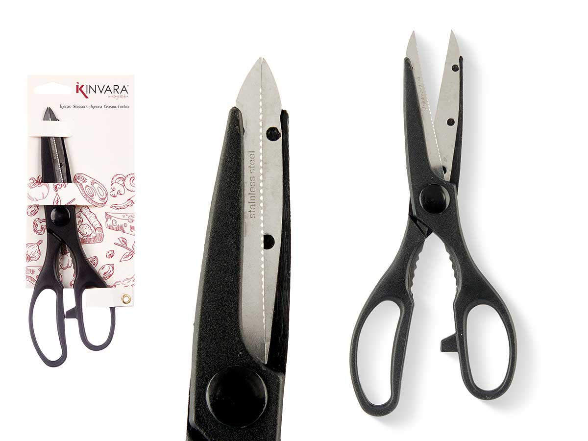 Tijera cocina negra 1x7.5x21cm