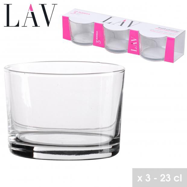 LAV - BODEGA - VASOS DE TAPAS X3 23CL