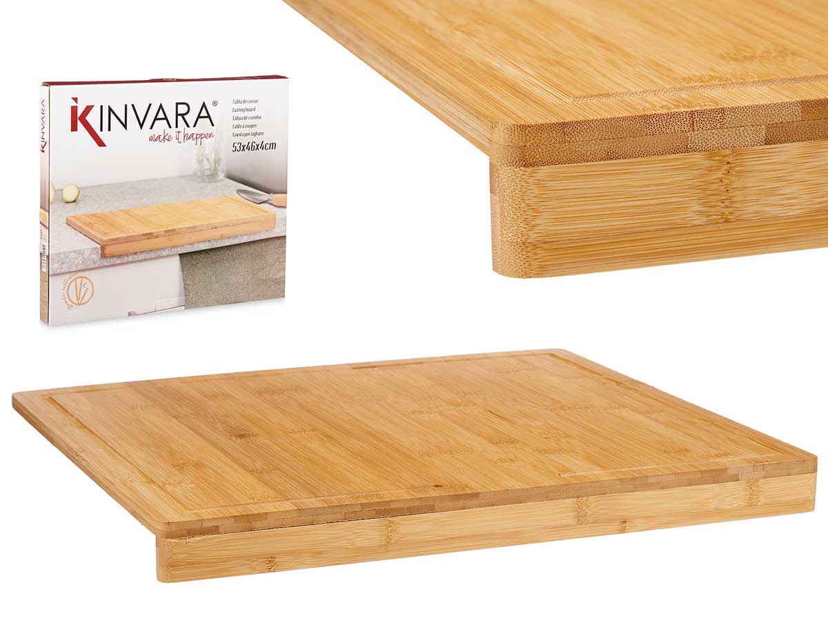 Tabla bambu encimera 53x46x4.3cm