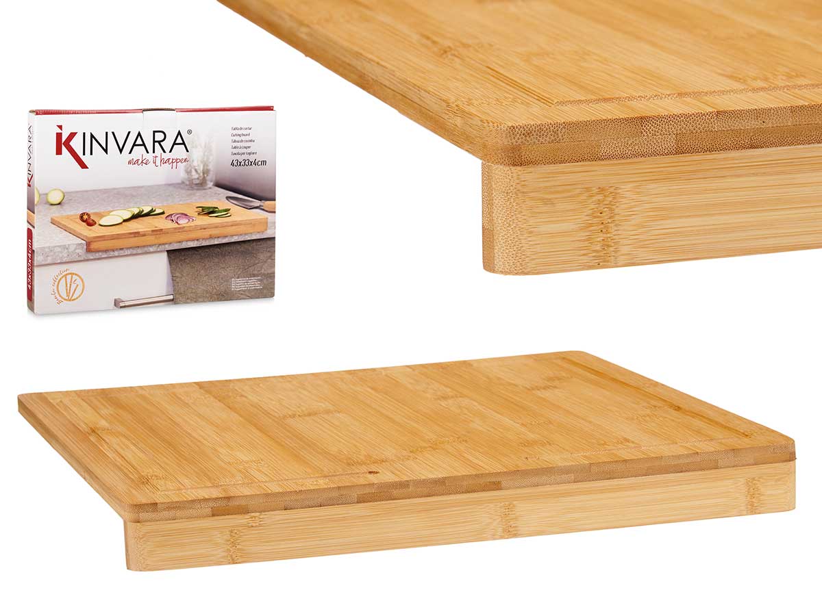 Tabla bambu encimera 43x33x4.3cm