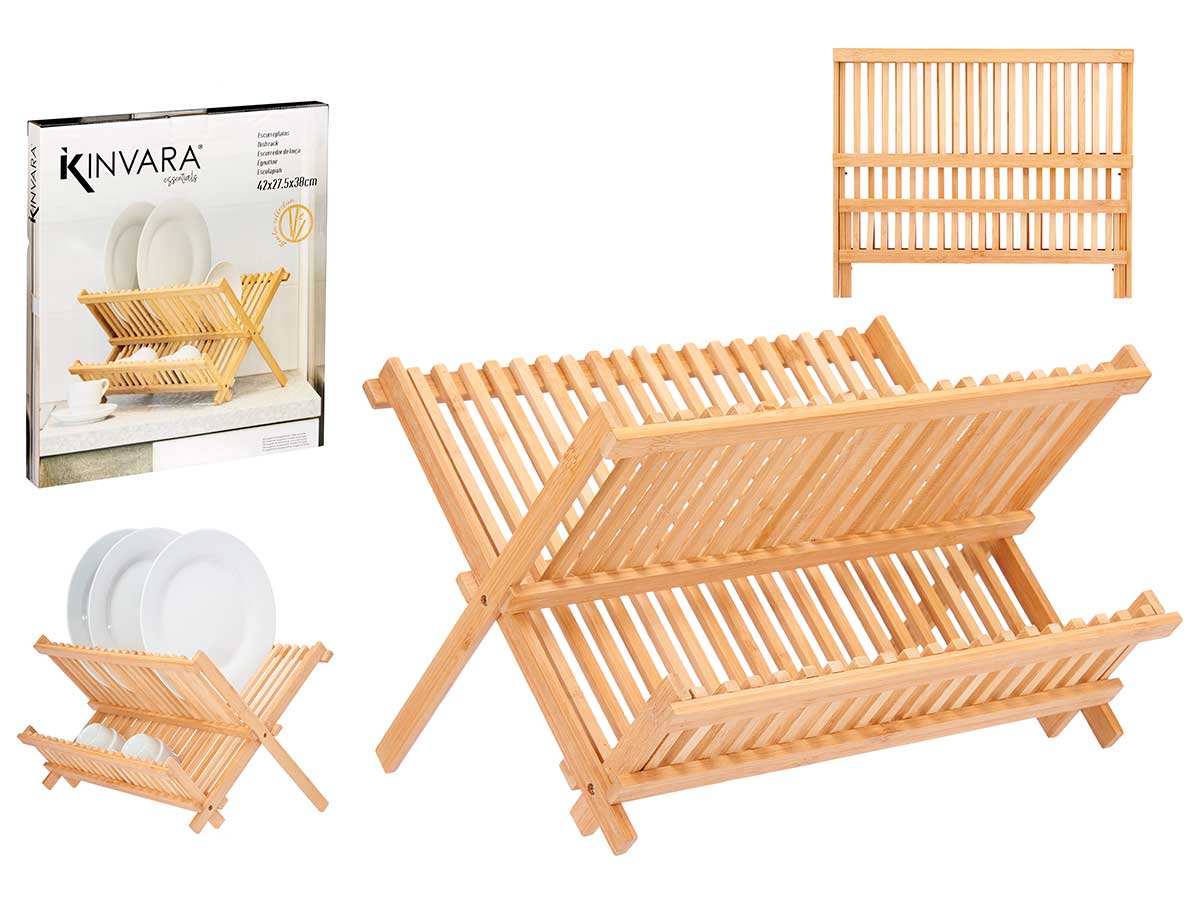 Escurreplato bambu 43x26,5x36,5cm