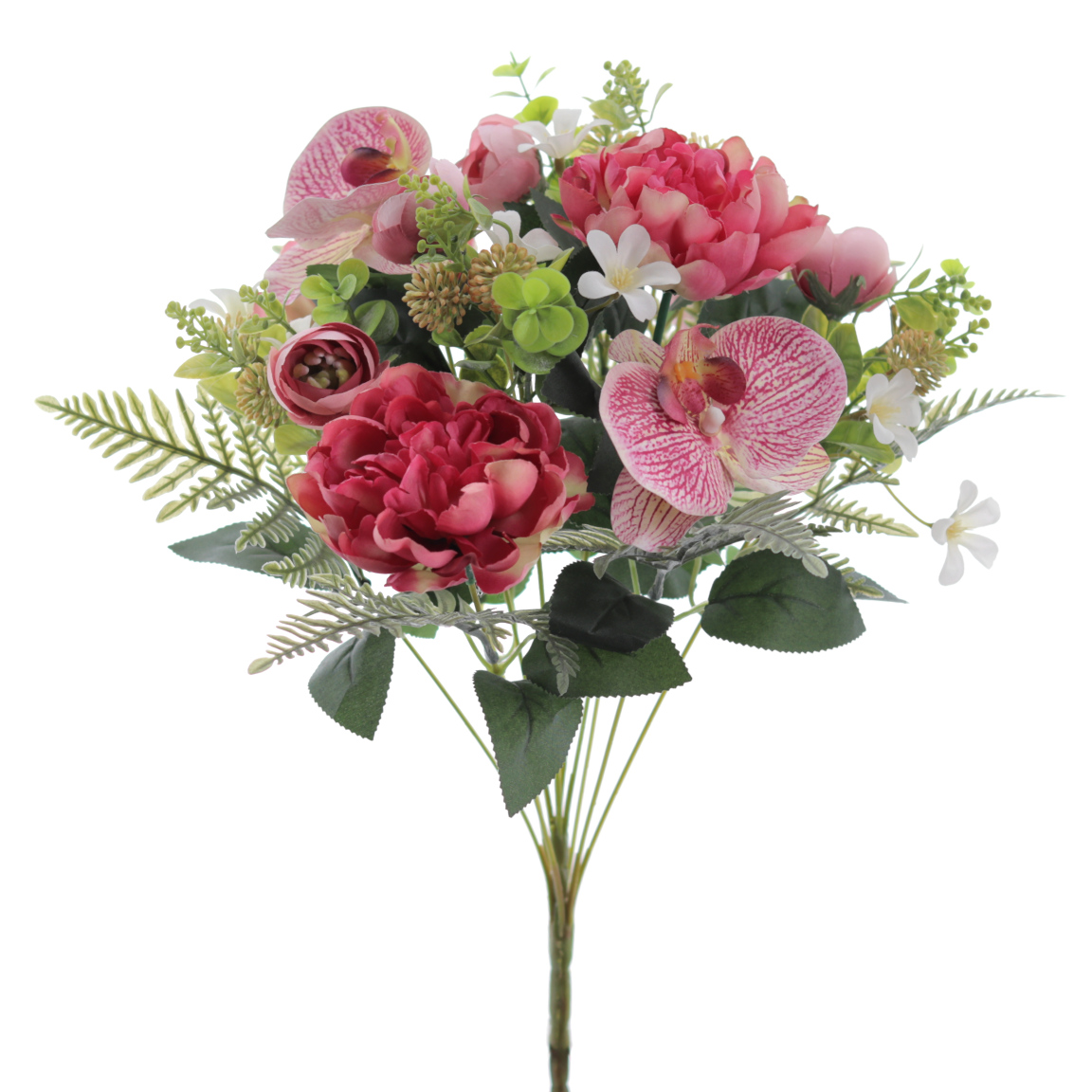 RAMO PEONIA ORQUIDEA x 10 FUCSIA
