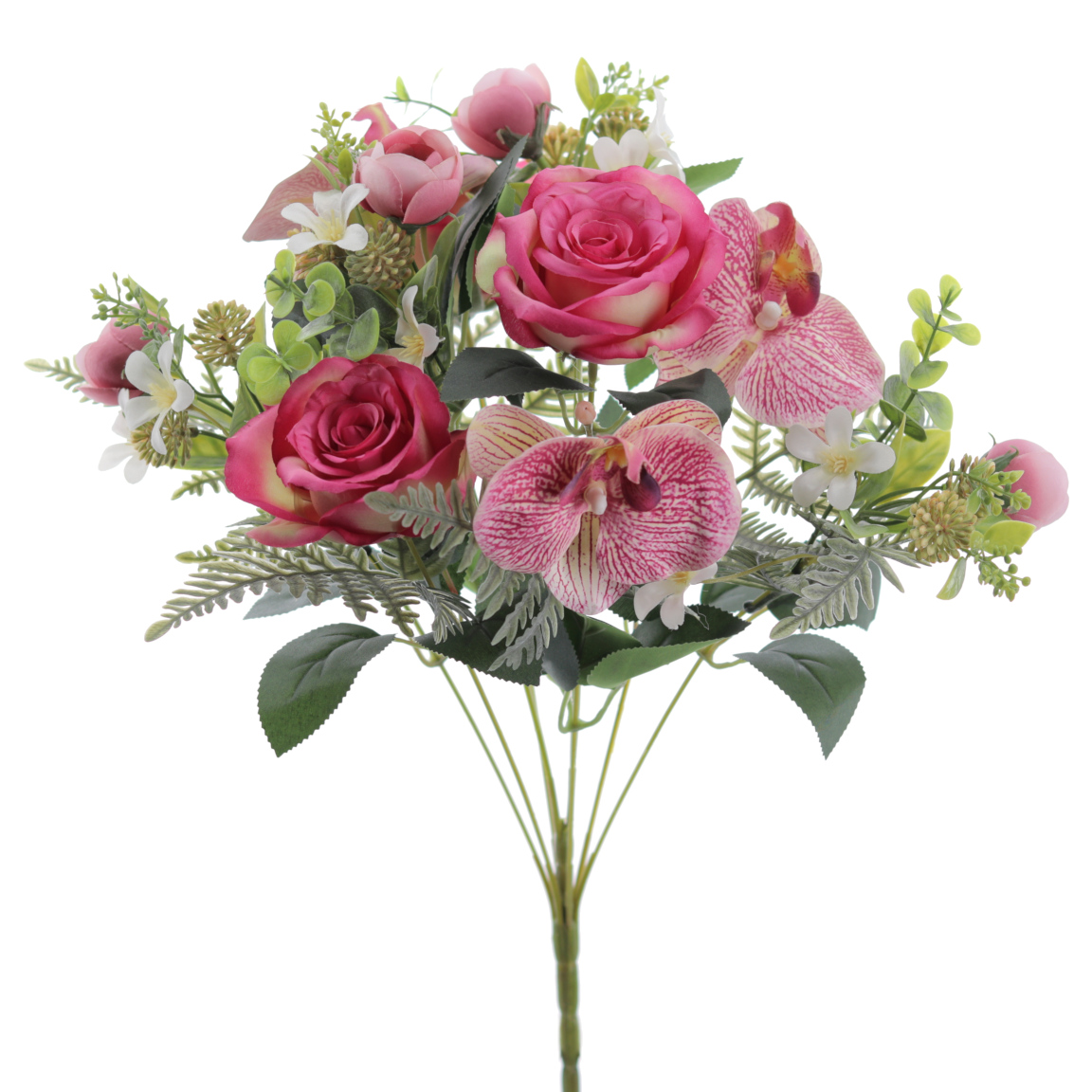 RAMO ROSA ORQUIDEA x 10 FUCSIA