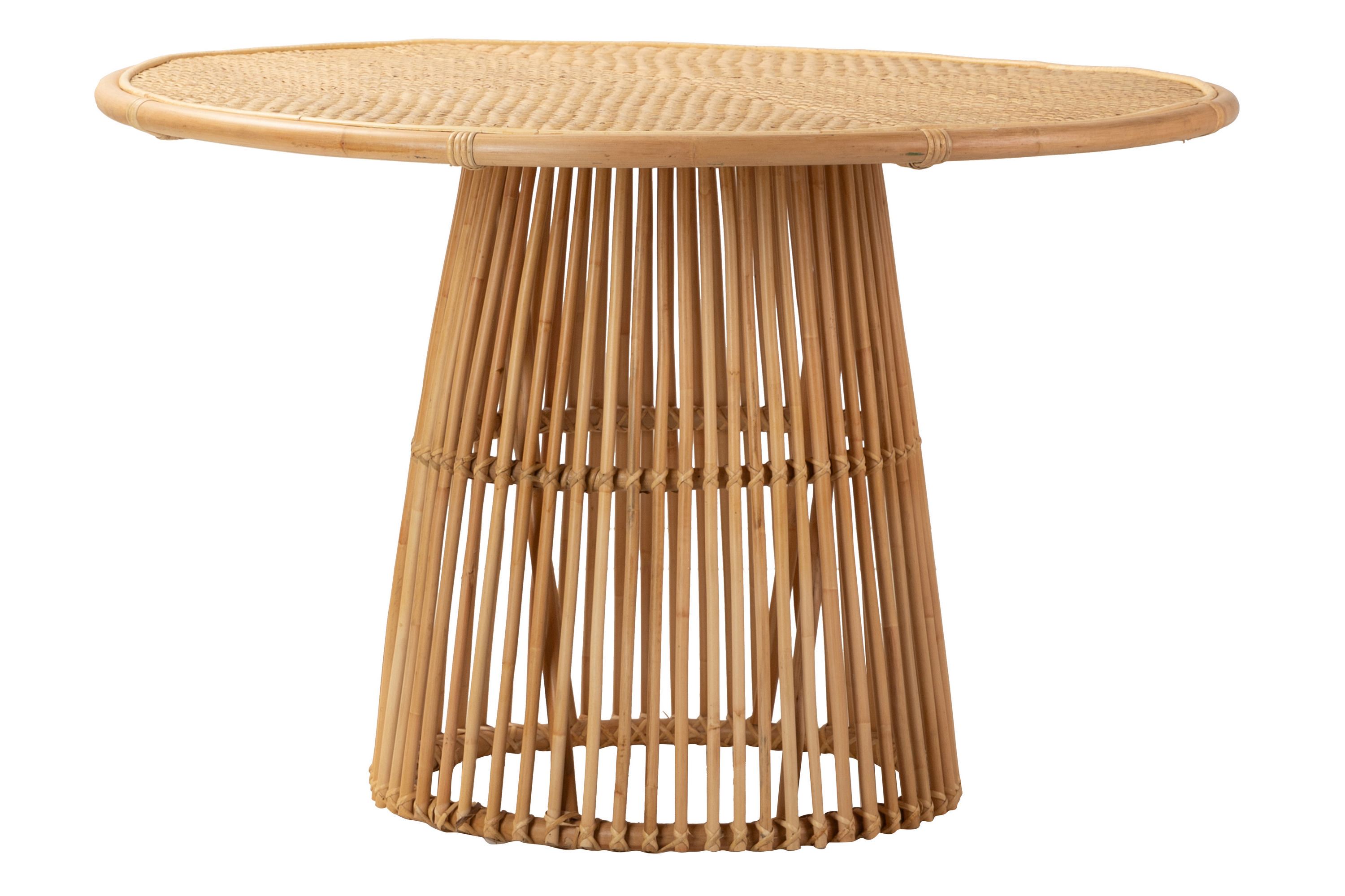 MESA COMEDOR BAMBU NATURAL 120x120x77 CM