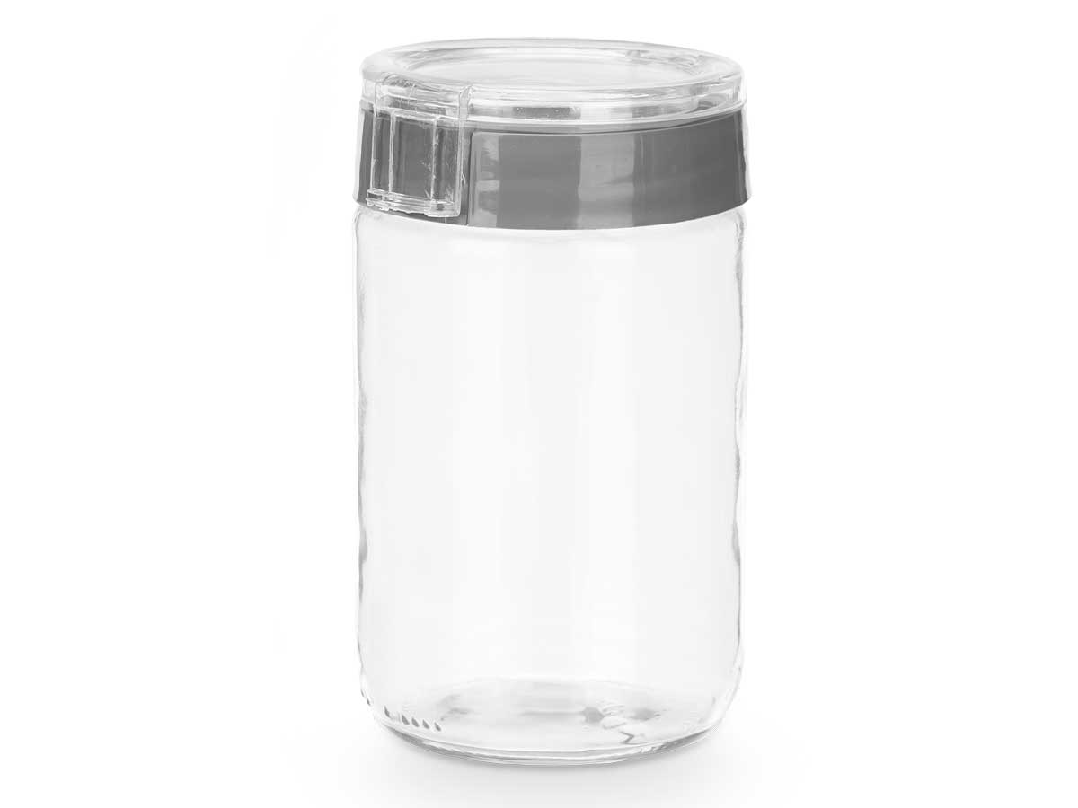 Bote tapa 660ml gris 9x9.5x15cm 2