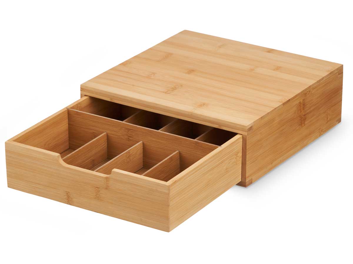 Portacapsulas cafe bambu 30x30x10cm 2